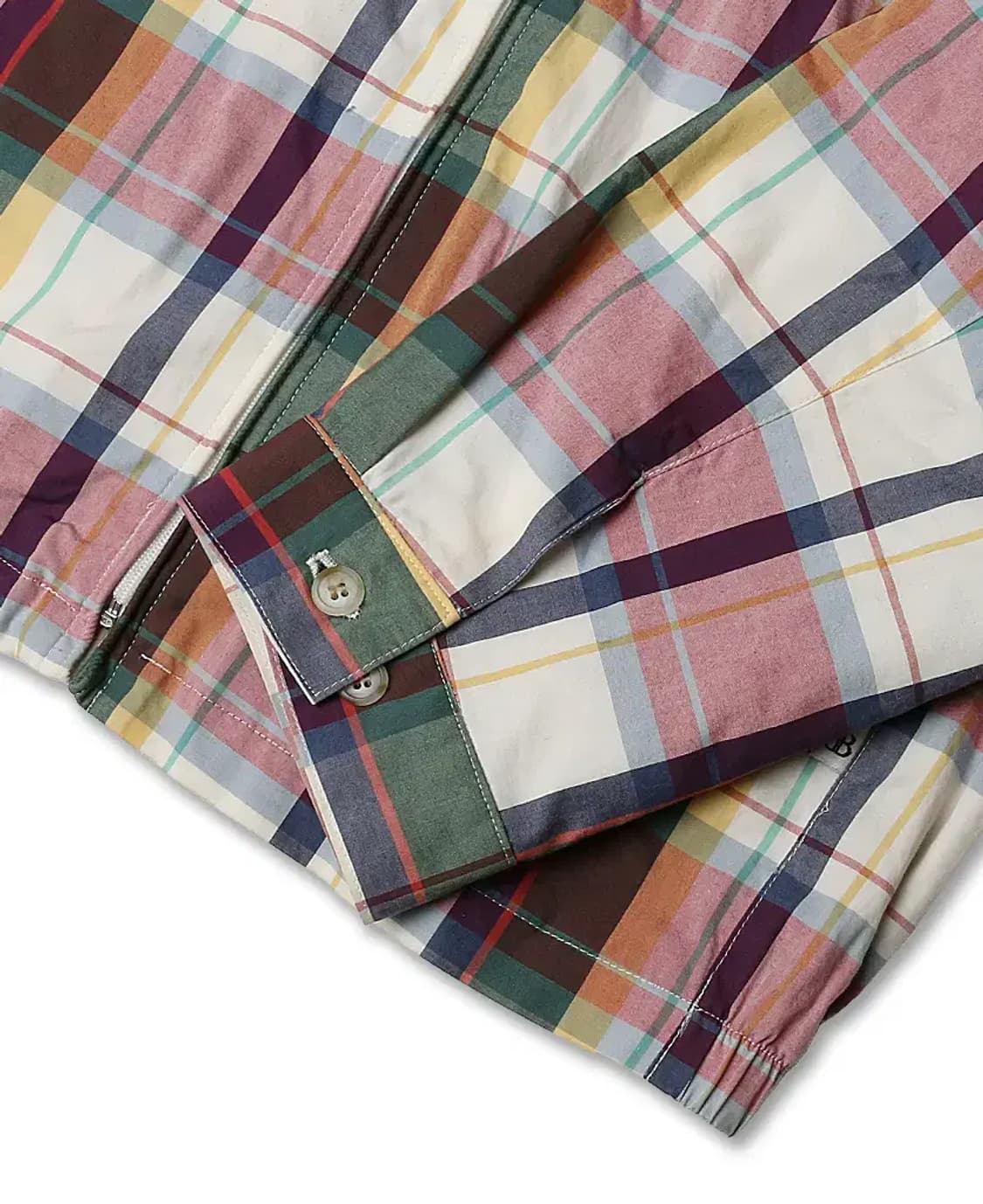 바라쿠타 [Baracuta] 멀티 체크 유니크 블루종 자켓 헤리티지 상품이미지5