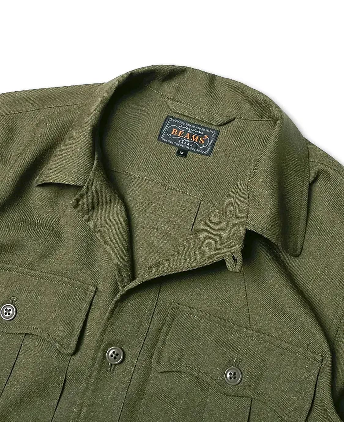 빔즈 플러스 [Beams +] 카키 코마츠 패브릭 사파리 벨티드 자켓 상품이미지3