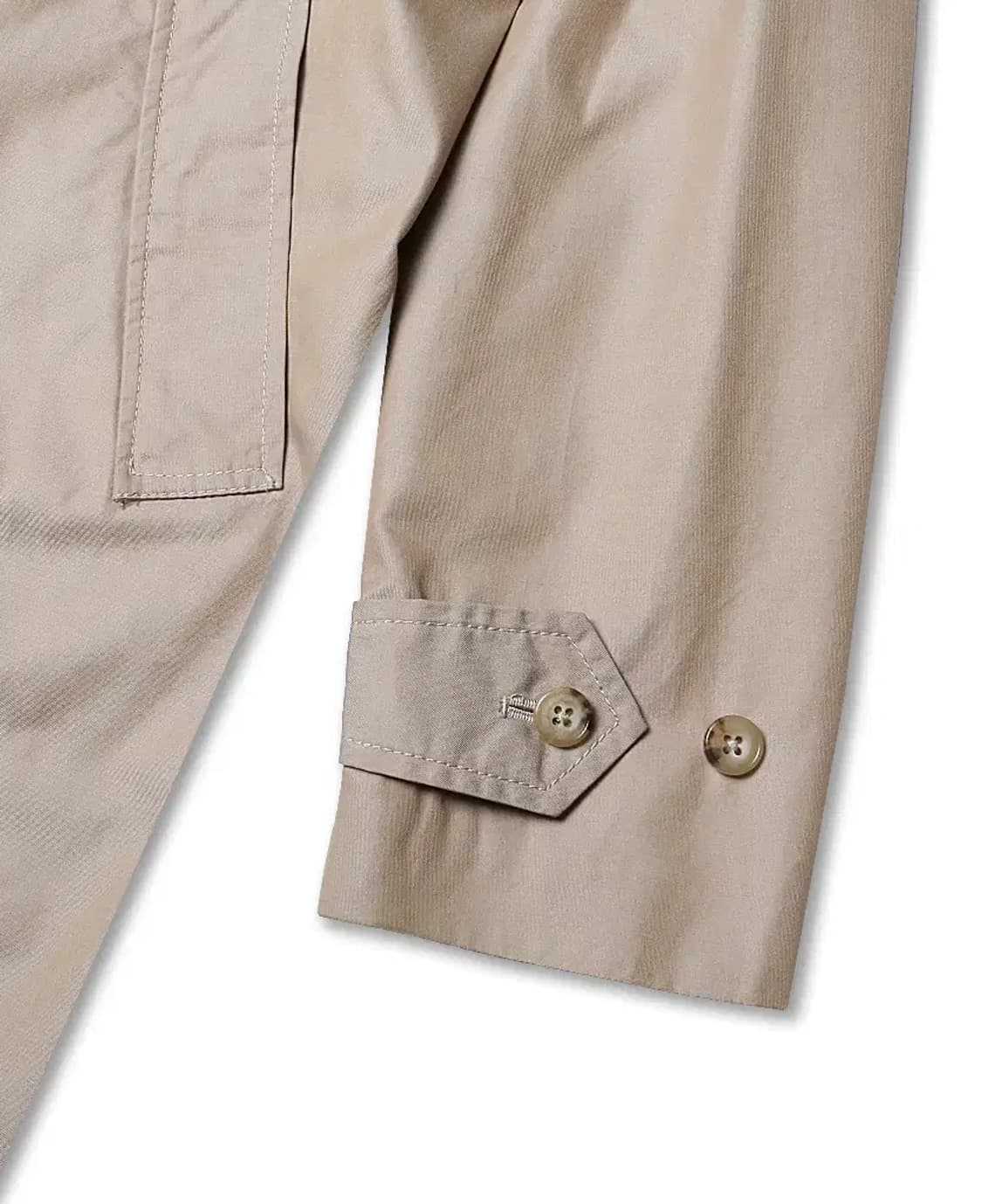 빔즈 플러스 [Beams +] 히든버튼 레글런 베이지 코튼 코트 면코트 상품이미지4