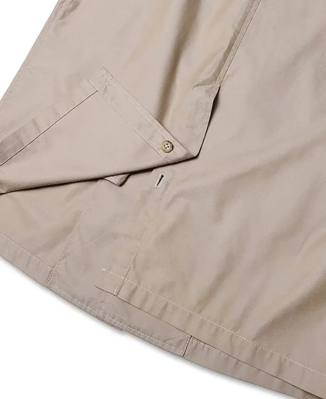 빔즈 플러스 [Beams +] 히든버튼 레글런 베이지 코튼 코트 면코트 상품이미지5