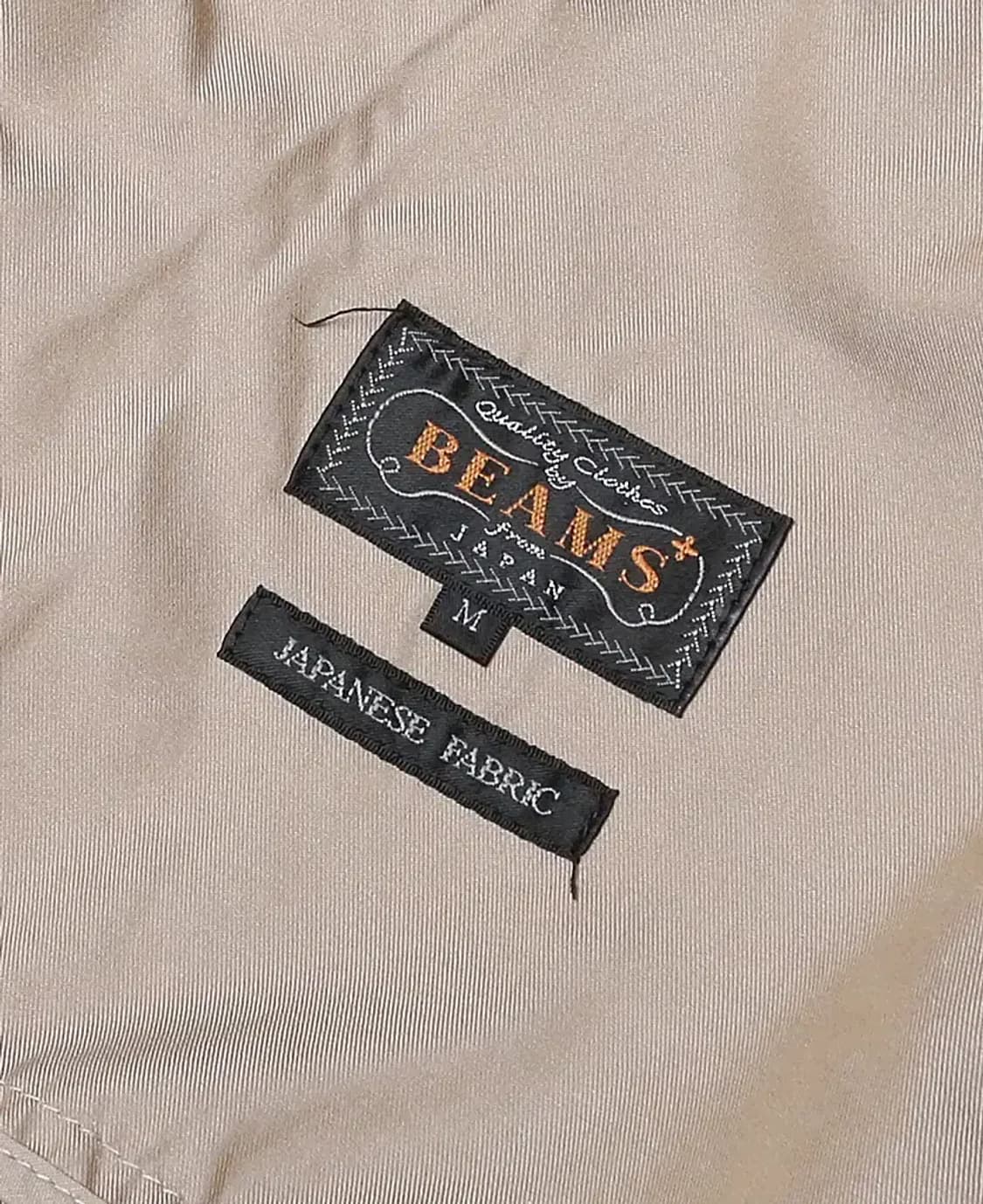 빔즈 플러스 [Beams +] 히든버튼 레글런 베이지 코튼 코트 면코트 상품이미지6