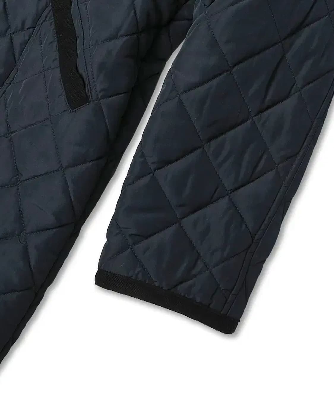 빔즈 하트 [Beams Heart] 네이비 후드 퀼팅 롱 자켓 코트 상품이미지3