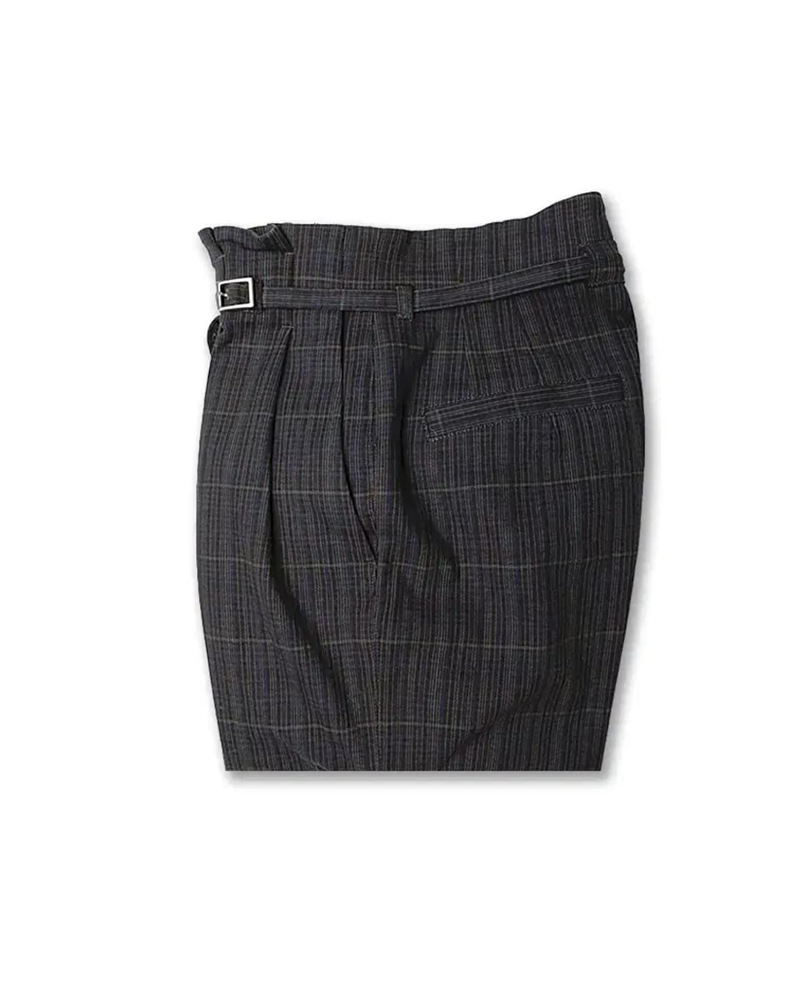 빔즈 하트 [Beams Heart] 빈티지 스트라이프 벨트 유니크 팬츠 상품이미지1