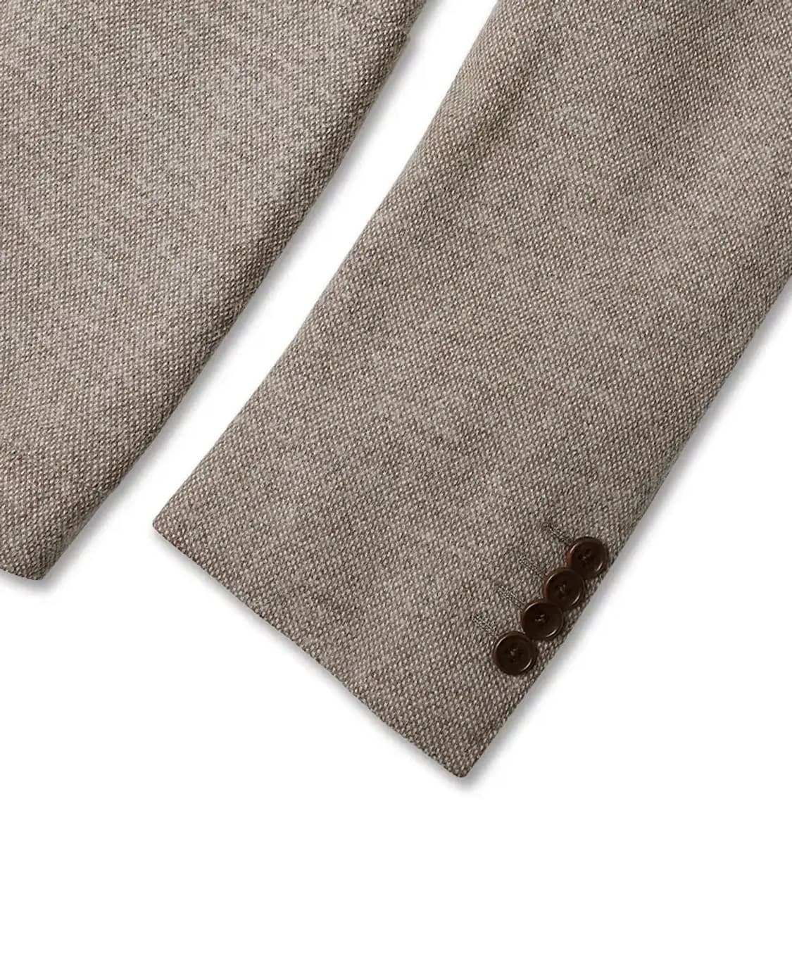 빔즈 에프 [Beams F] 코튼 울 라이트 베이지 댄디 링 스포츠 자켓 상품이미지3