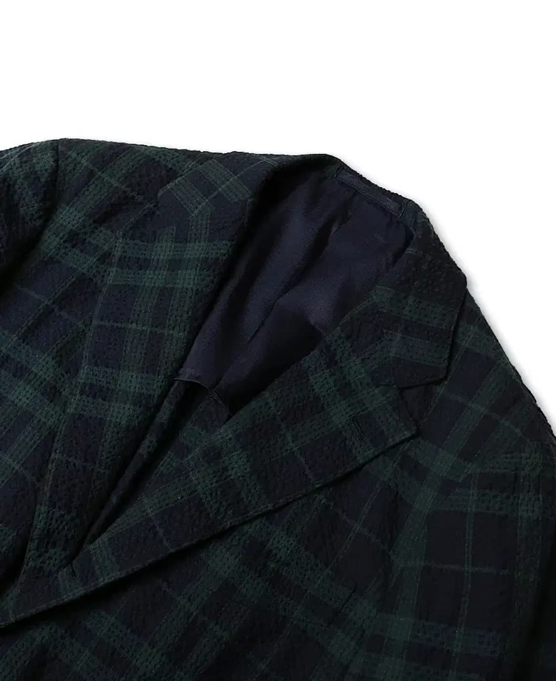 빔즈 에프 [Beams F] 씨어서커 타탄 체크 재팬 일본 스포츠 자켓 상품이미지2