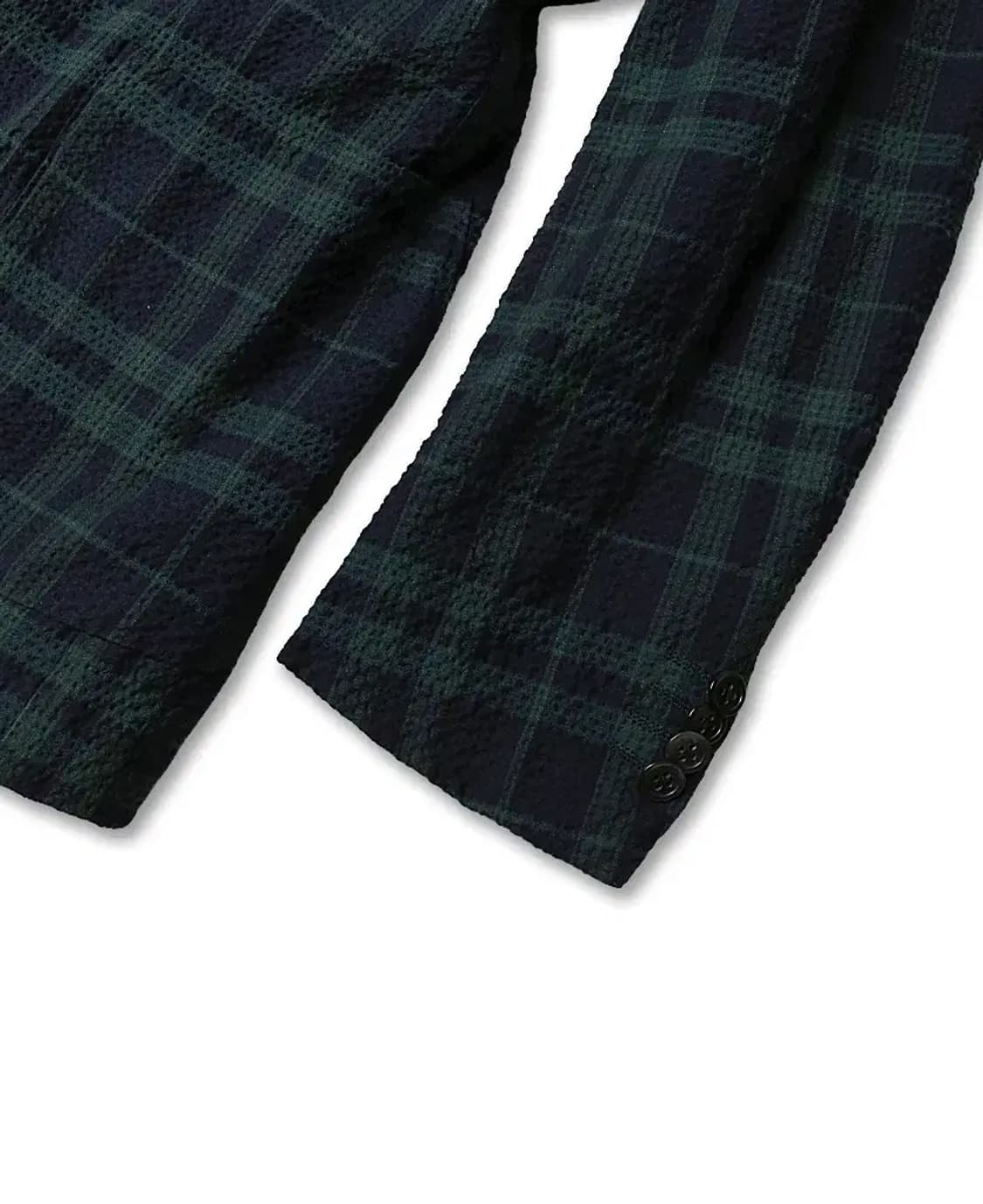 빔즈 에프 [Beams F] 씨어서커 타탄 체크 재팬 일본 스포츠 자켓 상품이미지3