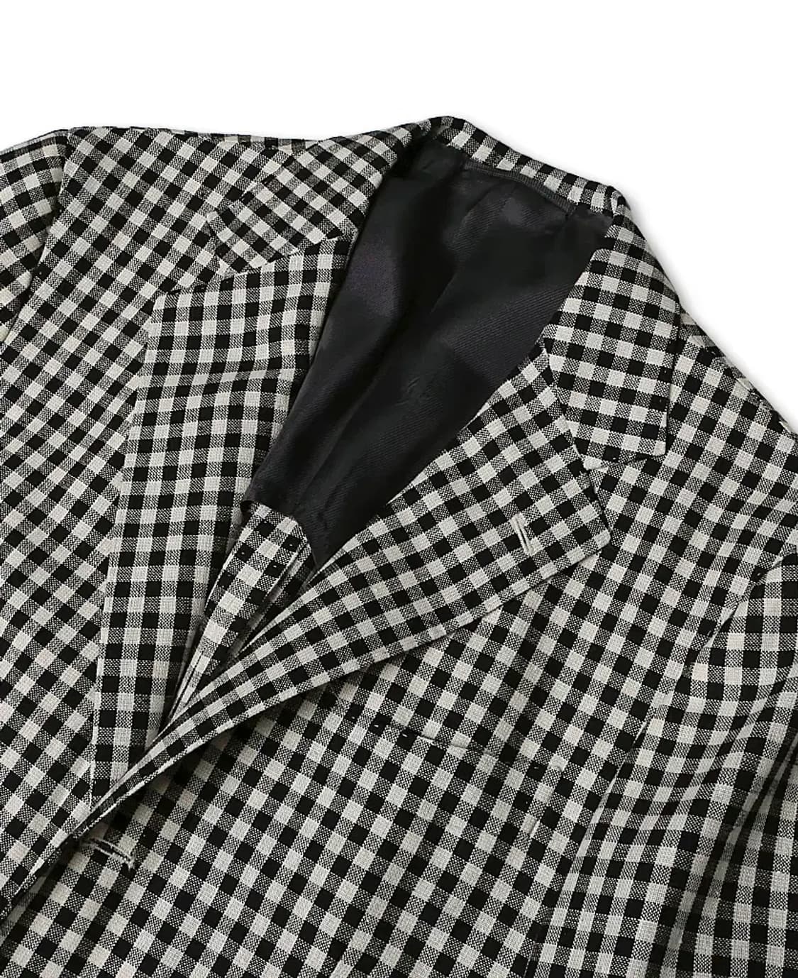 빔즈 에프 [Beams F] 깅엄 체크 메이드 인 재팬 스포츠 자켓 상품이미지2