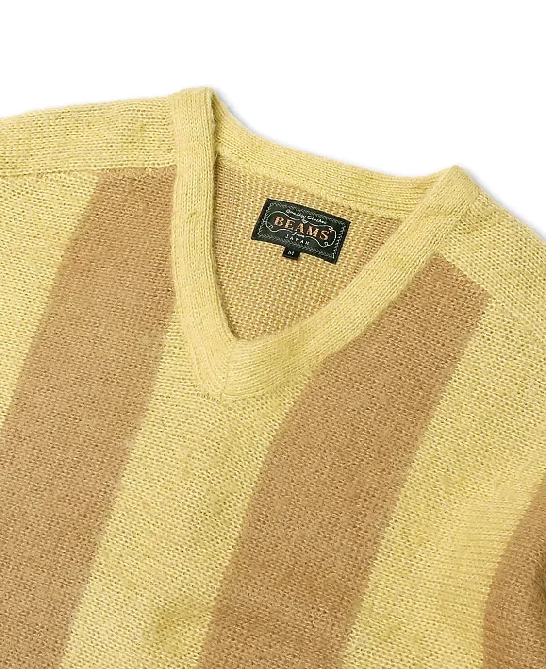 빔즈 플러스 [Beams +] 모헤어 스트라이프 V넥 니트 브이넥 빈티지 상품이미지3
