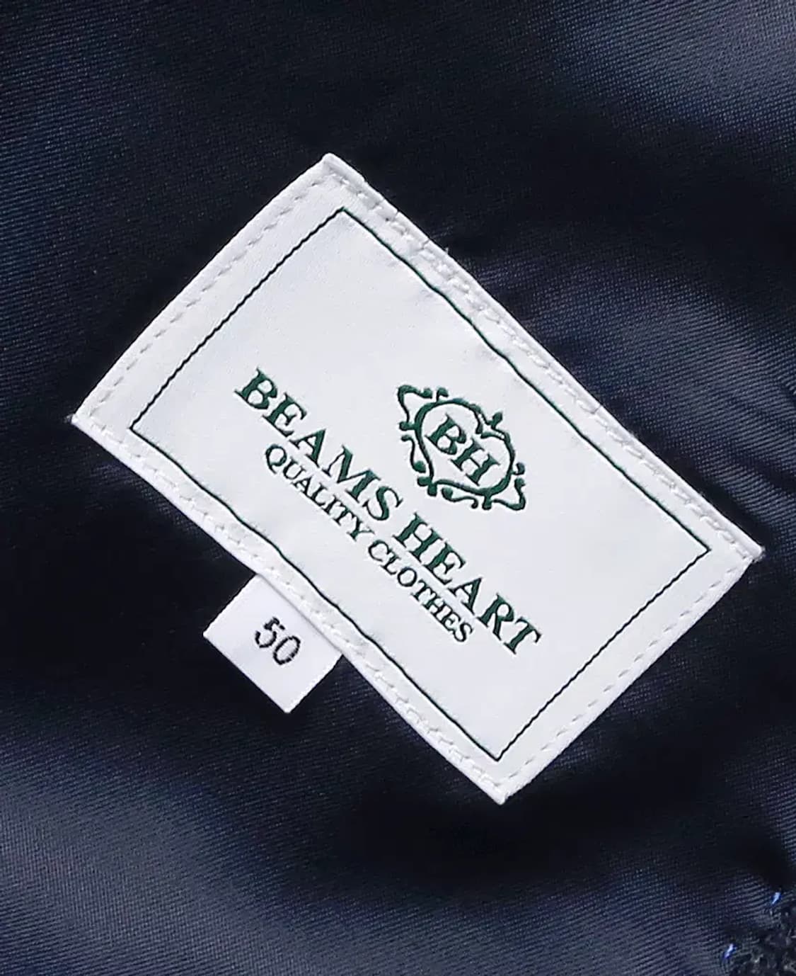 빔즈 하트 [Beams Heart] 울 체크 네이비 스포츠 자켓 블레이저 상품이미지5