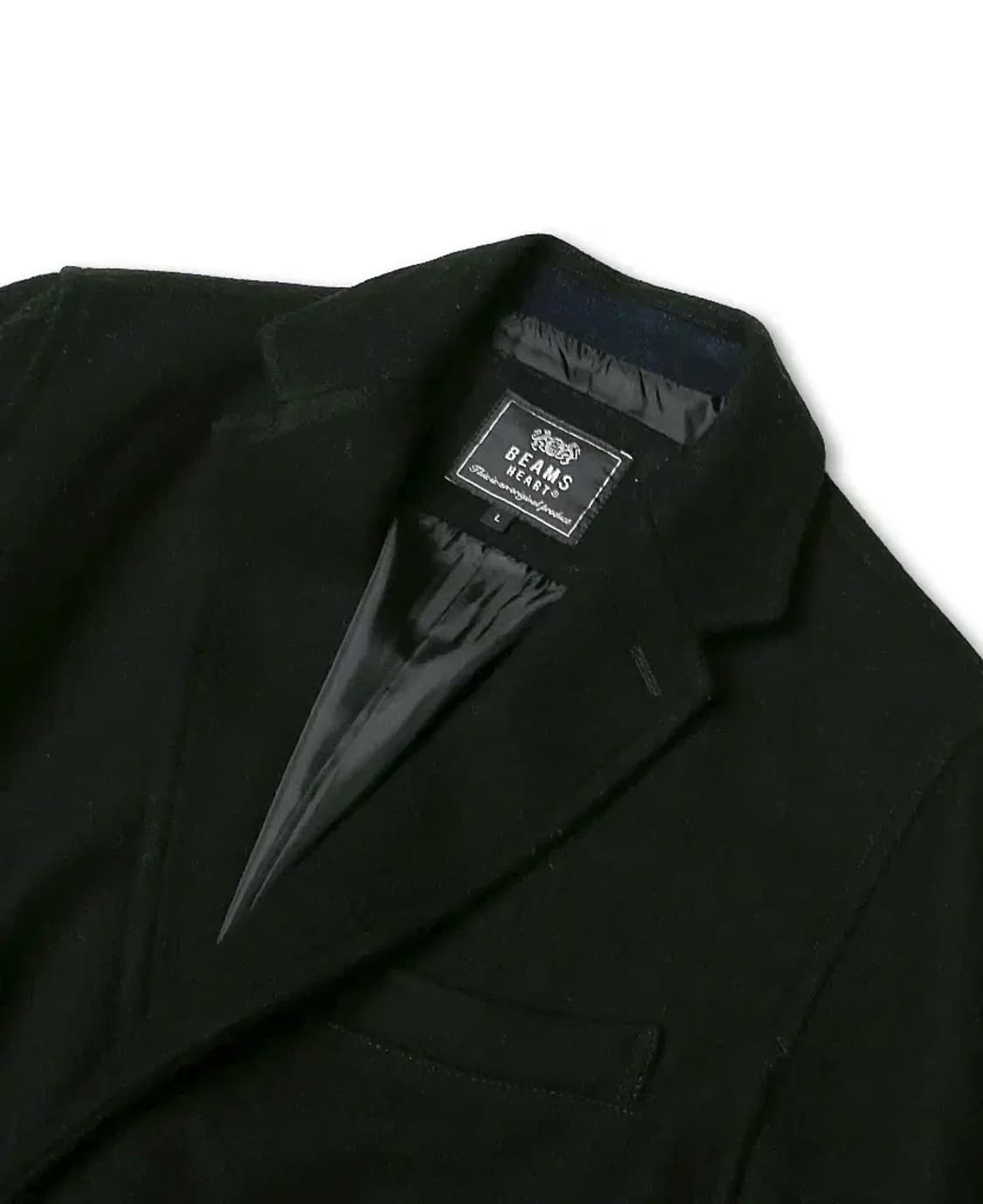 할인# 빔즈 하트 [Beams Heart] 블랙 울 스탠다드 싱글 코트 상품이미지2