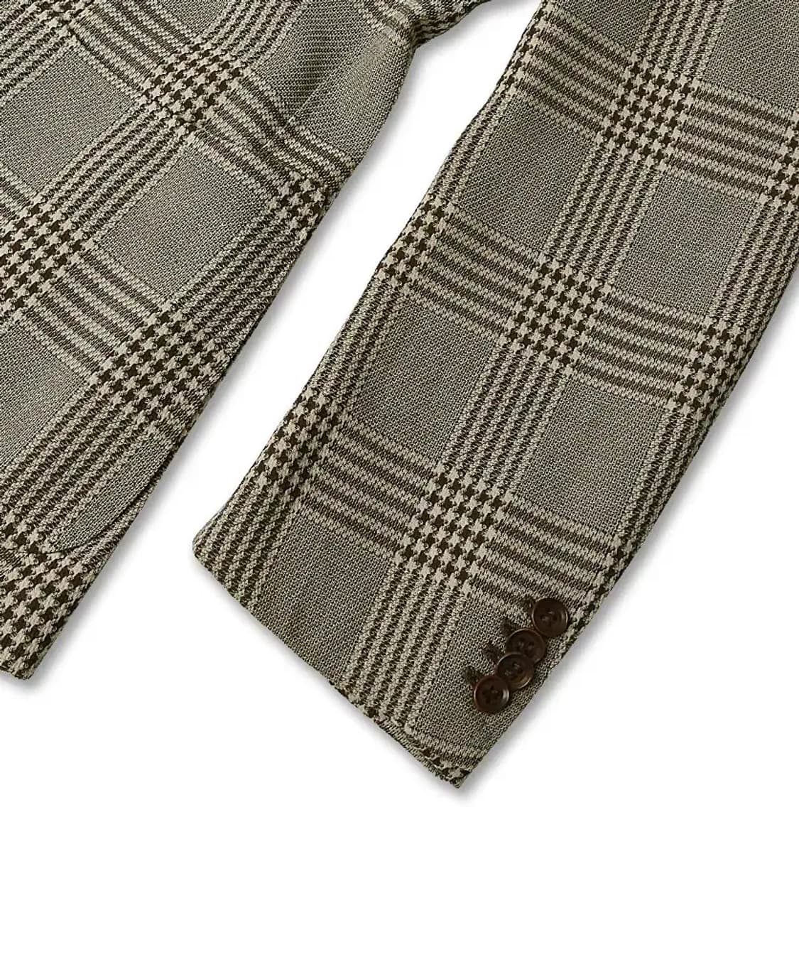 링자켓 [Sartoria Ring] 울 글렌체크 더블자켓 For 란스미어 상품이미지3