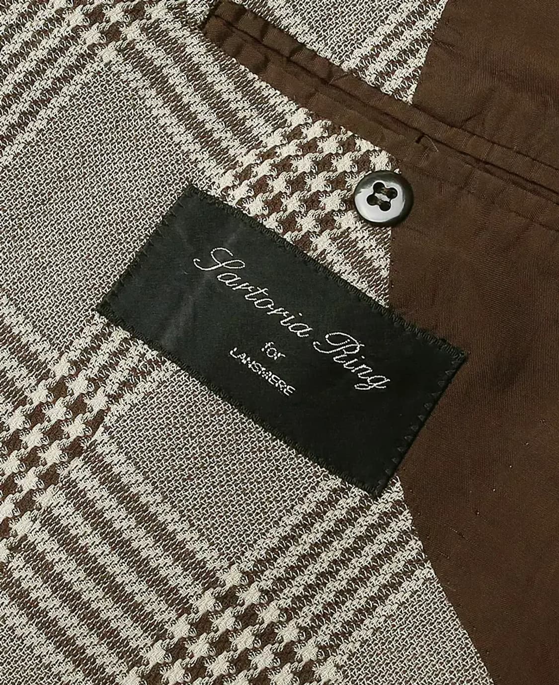 링자켓 [Sartoria Ring] 울 글렌체크 더블자켓 For 란스미어 상품이미지5