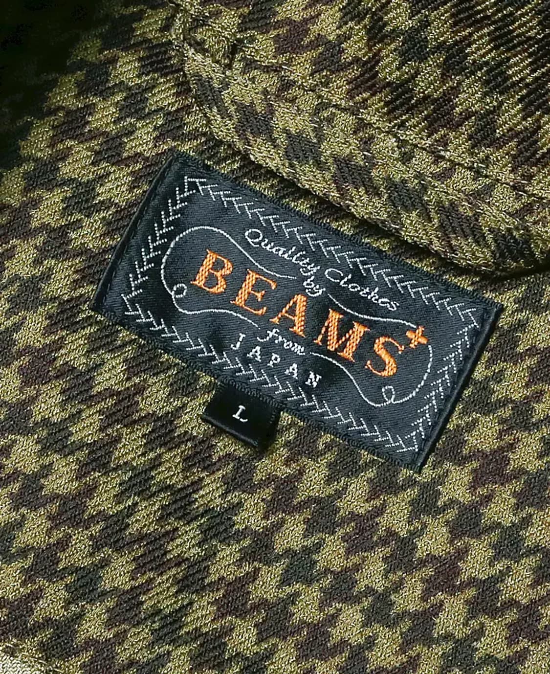 빔즈 플러스 [Beams +] 하운드투스 체크 코마츠 벨티드 사파리 자켓 상품이미지6