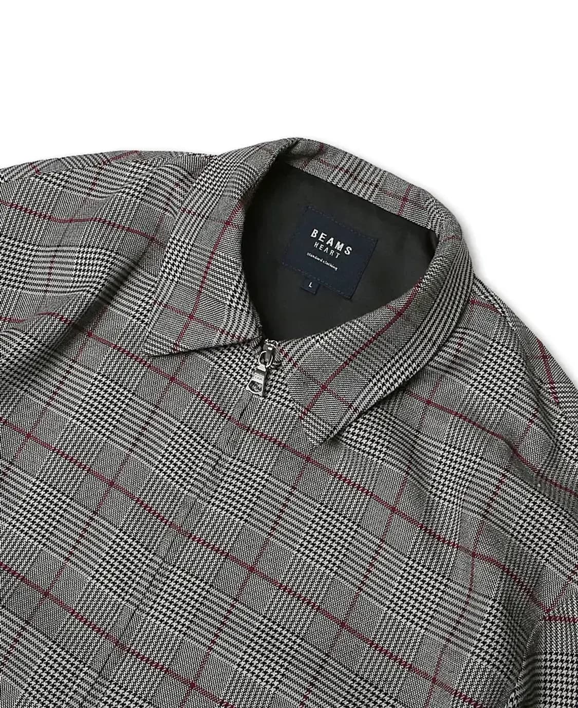 빔즈 하트 [Beams Heart] 글렌 체크 클래식 블루종 자켓 빈티지 상품이미지2