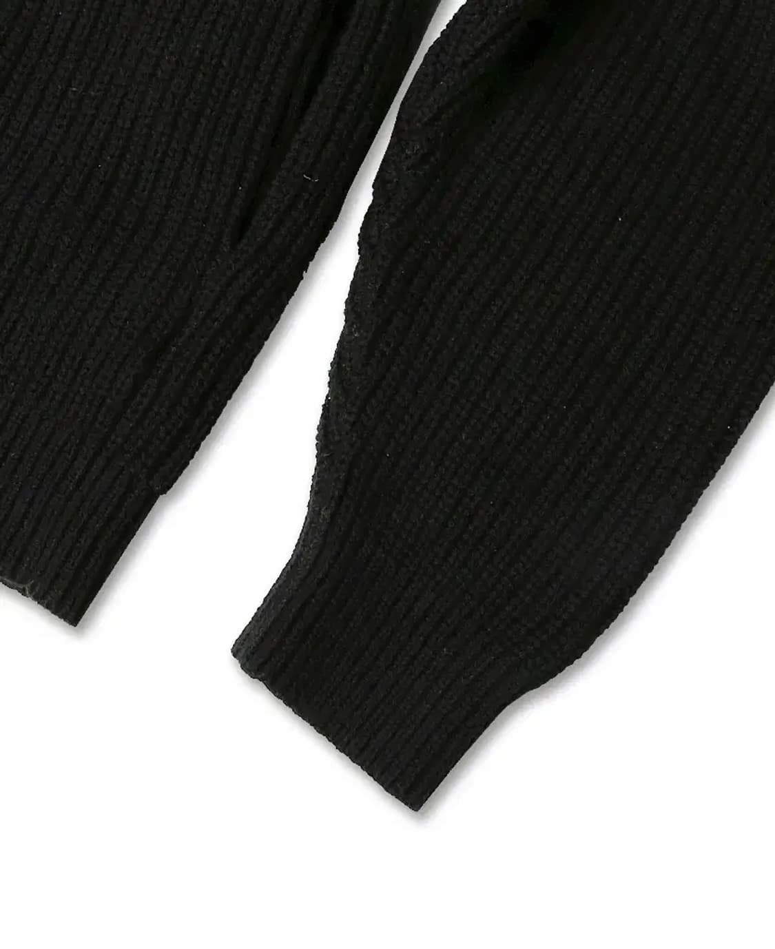 빔즈 라이트 [Beams Lights] 블랙 니트 투웨이 짚업 가디건 상품이미지6