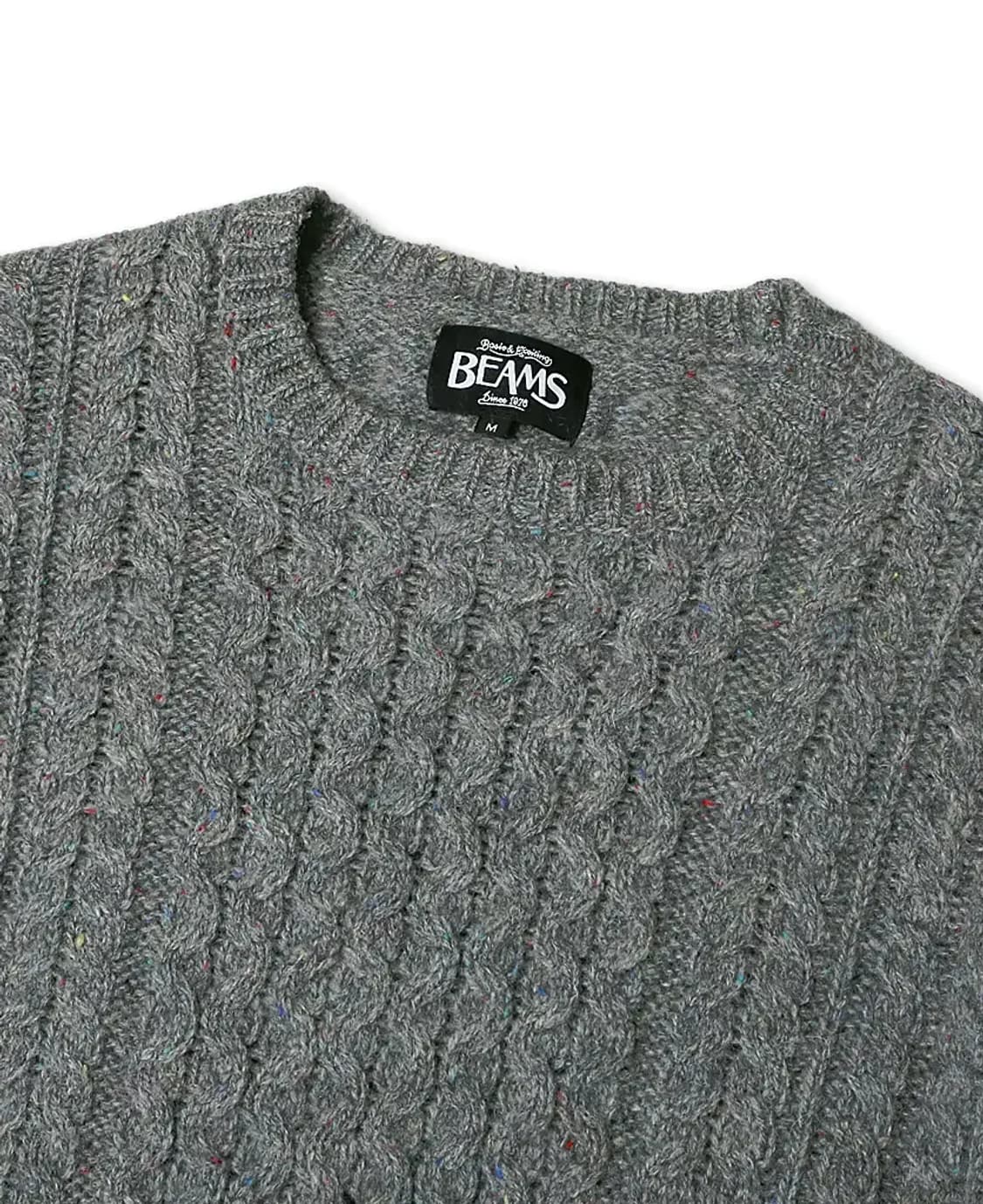 빔즈 [Beams] 익사이팅 그레이 트위스트 니트 웨어 꽈베기 스웨터 상품이미지2