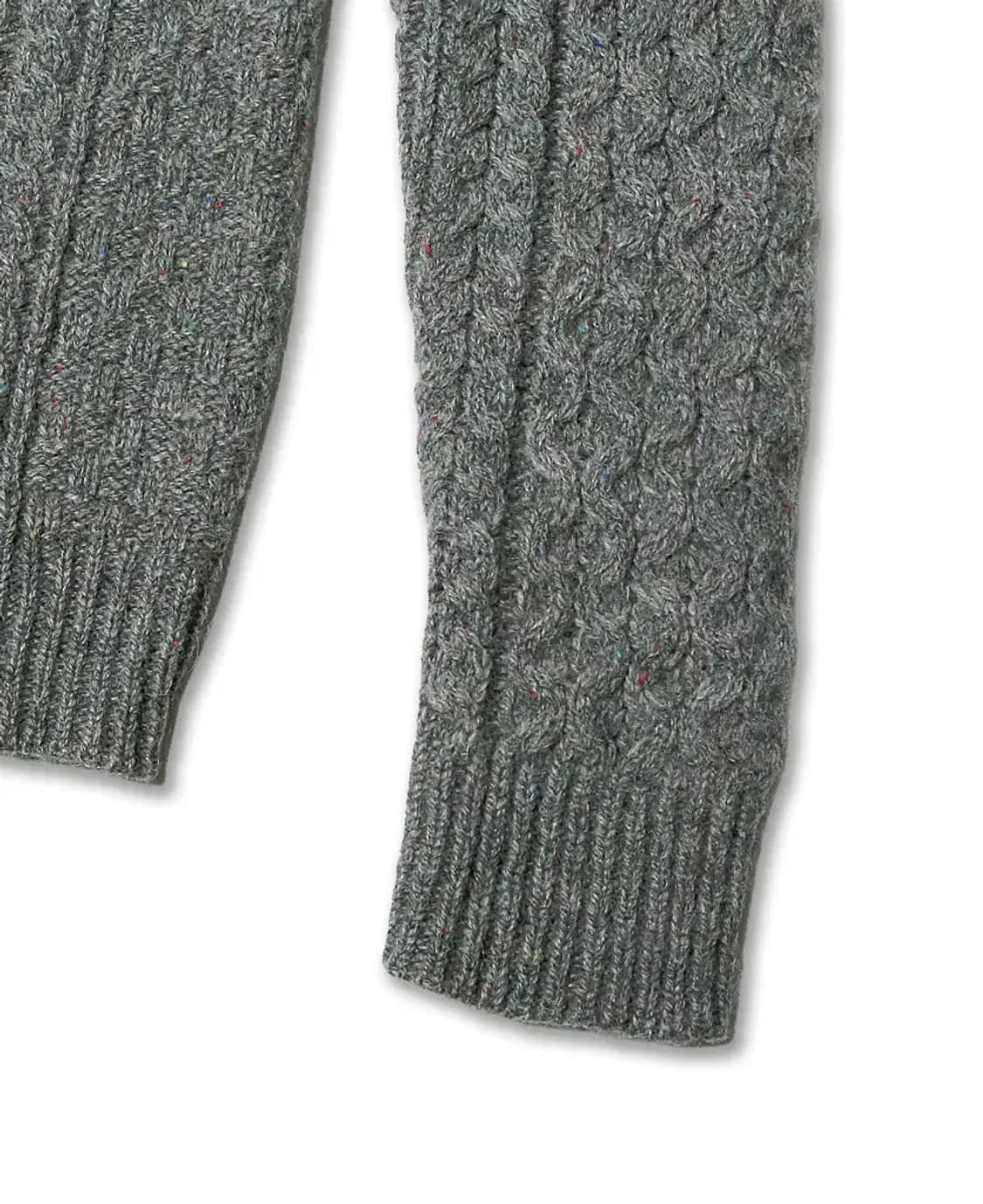 빔즈 [Beams] 익사이팅 그레이 트위스트 니트 웨어 꽈베기 스웨터 상품이미지3