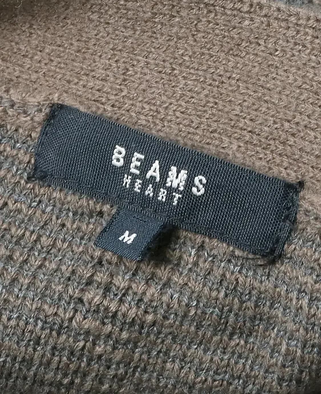 빔즈 하트 [Beams Heart] 빈티지 아가일 패턴 브이넥 니트가디건 상품이미지4