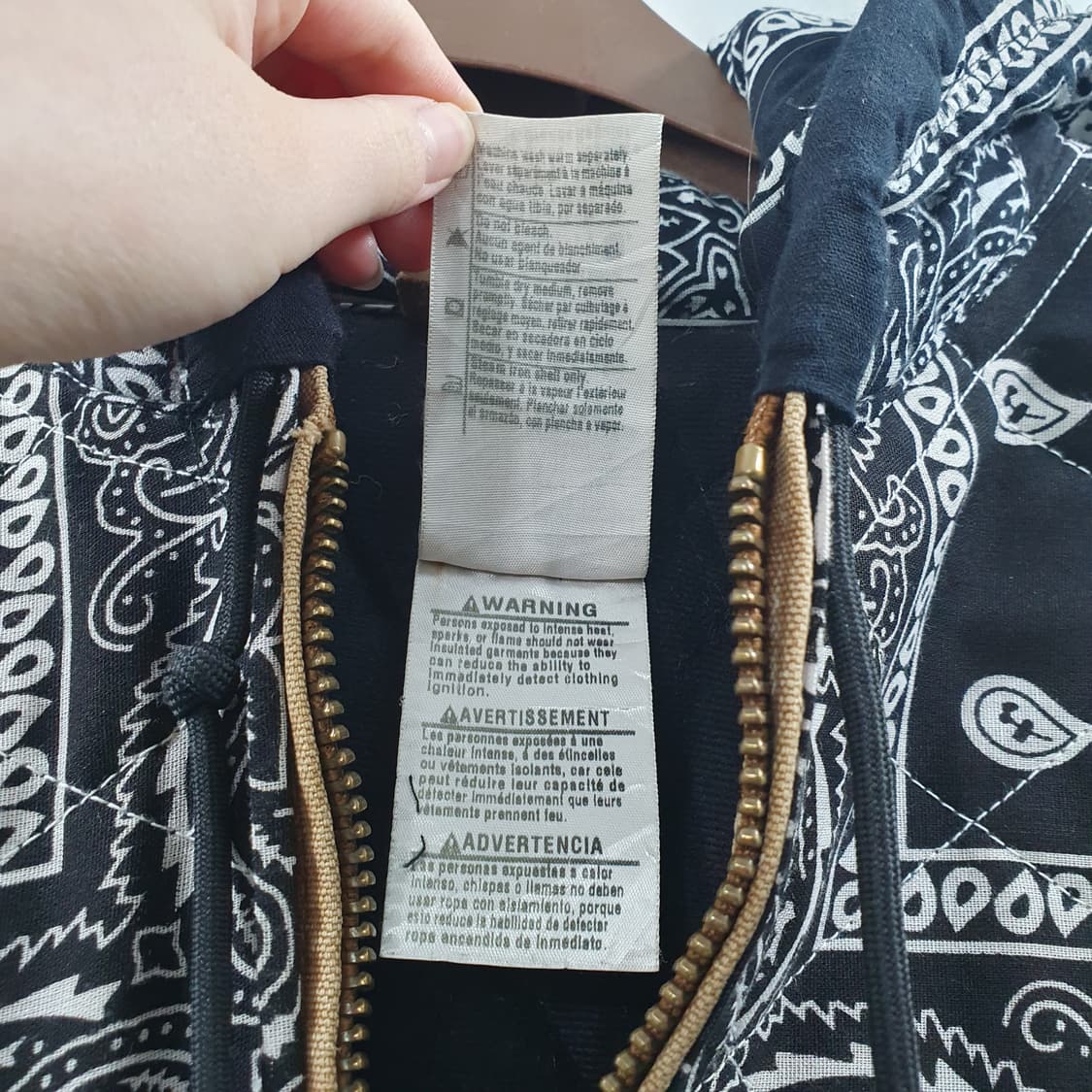 추XL-2XL 칼하트 남성 오버핏 빈티지 반다나 페이즐리 후드 자켓 상품이미지5