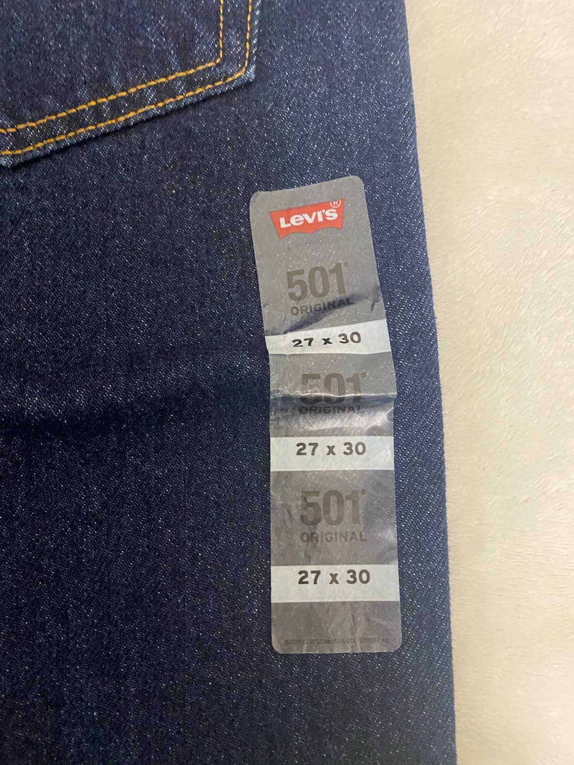 새상품) 리바이스 501 오리지널 진청 27 x30 상품이미지6