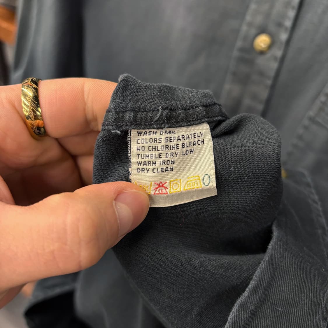 90s 할리데이비슨 모터사이클 캐주얼 버튼다운 워크셔츠 N458 상품이미지7