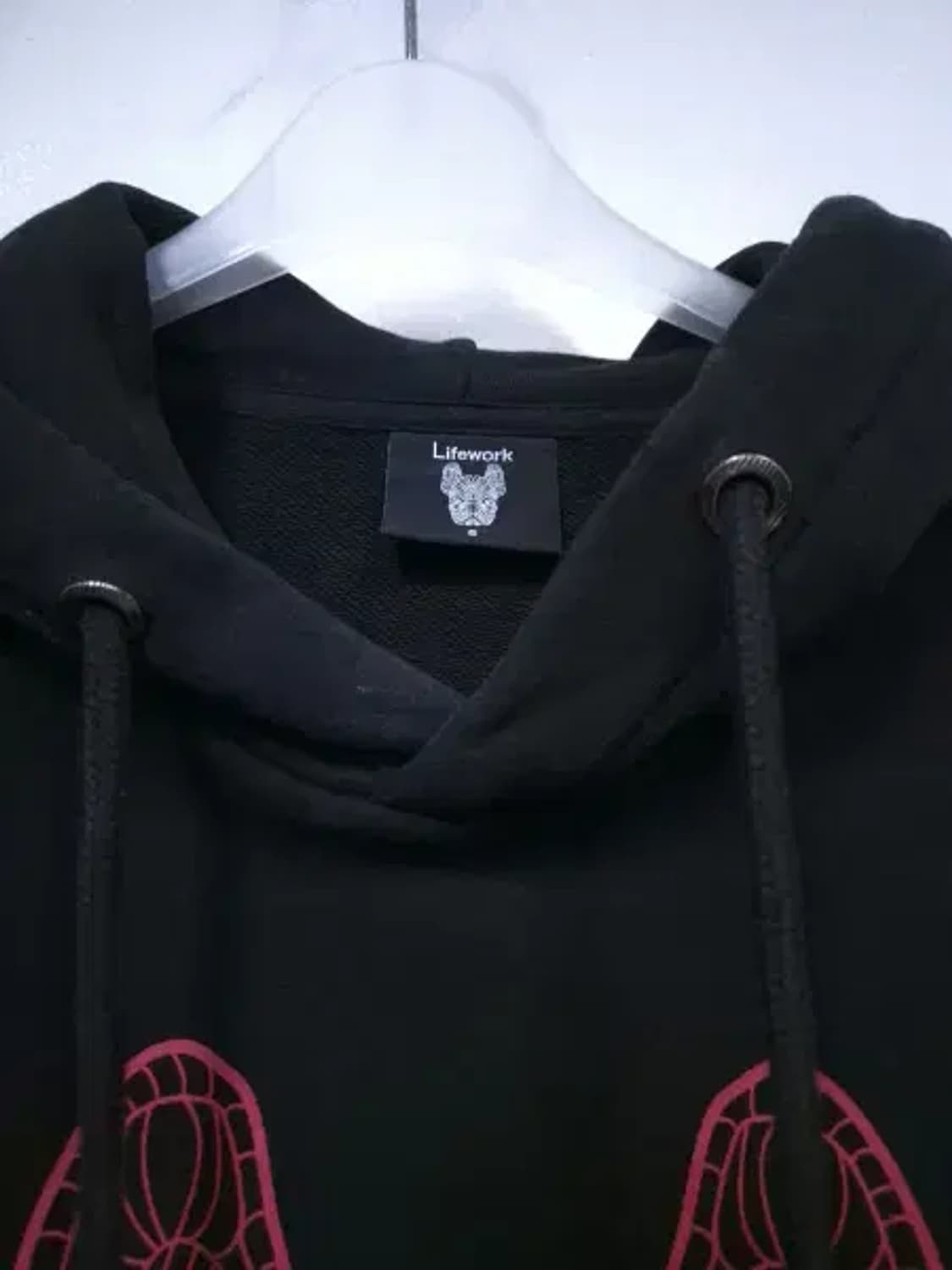 BT591 라이프워크 남성95사이즈 블랙 빅라독 후드 티셔츠 상품이미지5