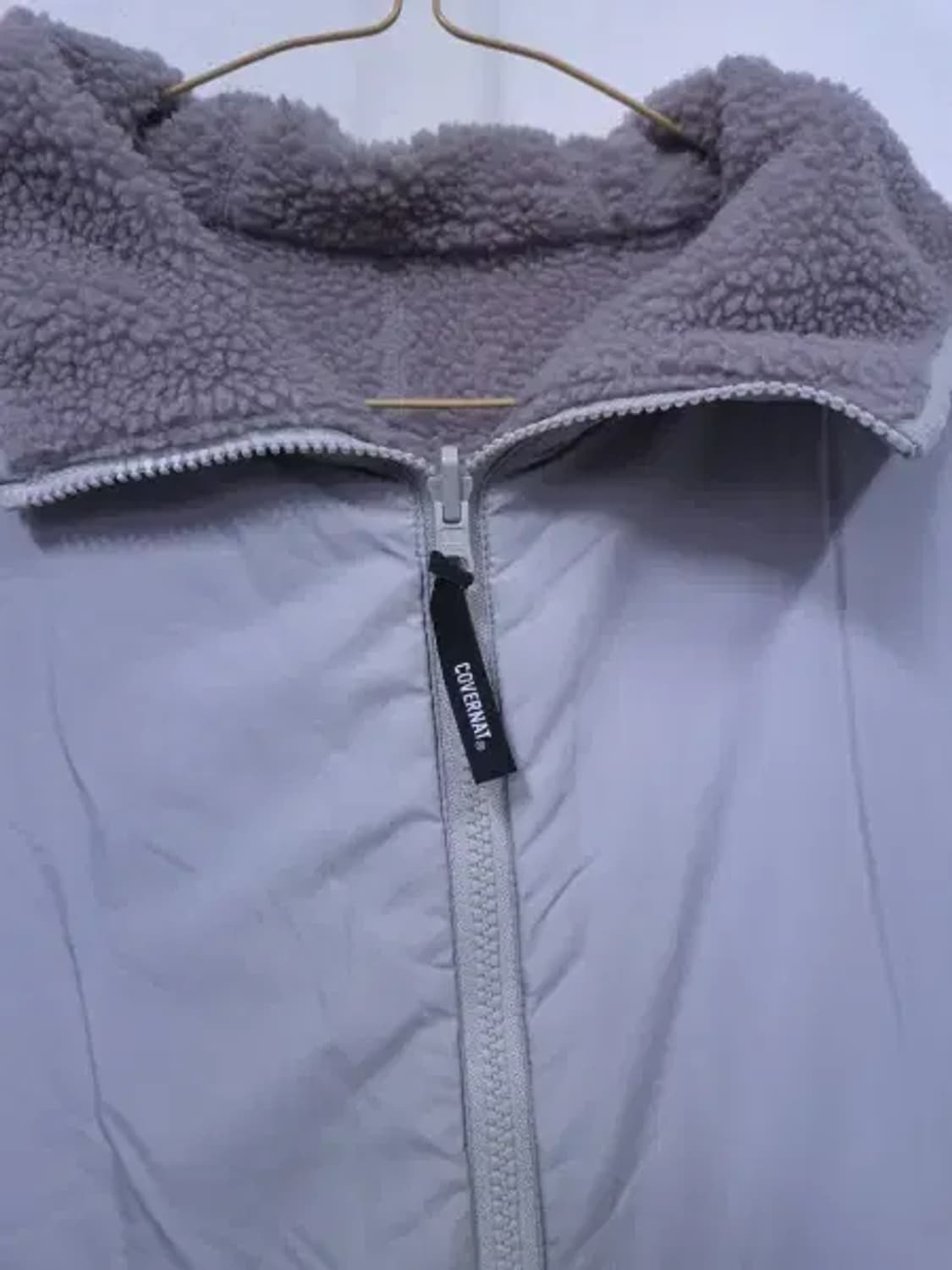 BT593 커버낫 남성100사이즈 라이트그레이 리버시블 뽀글이 후드 점퍼 상품이미지4