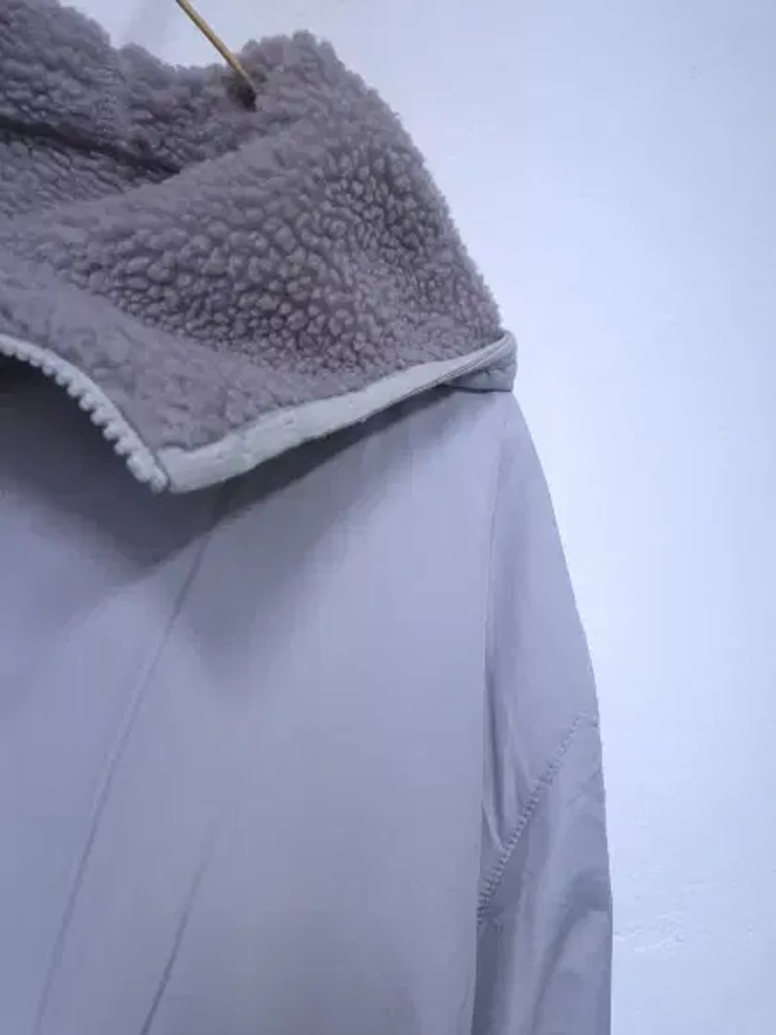 BT593 커버낫 남성100사이즈 라이트그레이 리버시블 뽀글이 후드 점퍼 상품이미지5