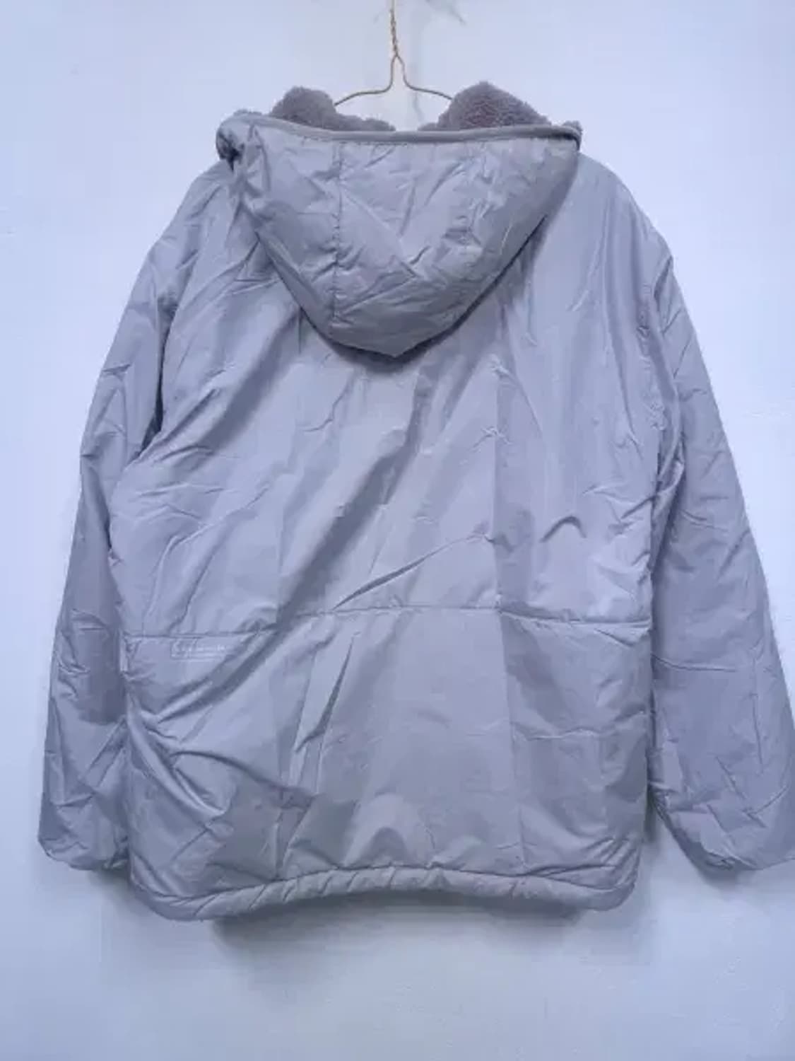 BT593 커버낫 남성100사이즈 라이트그레이 리버시블 뽀글이 후드 점퍼 상품이미지6