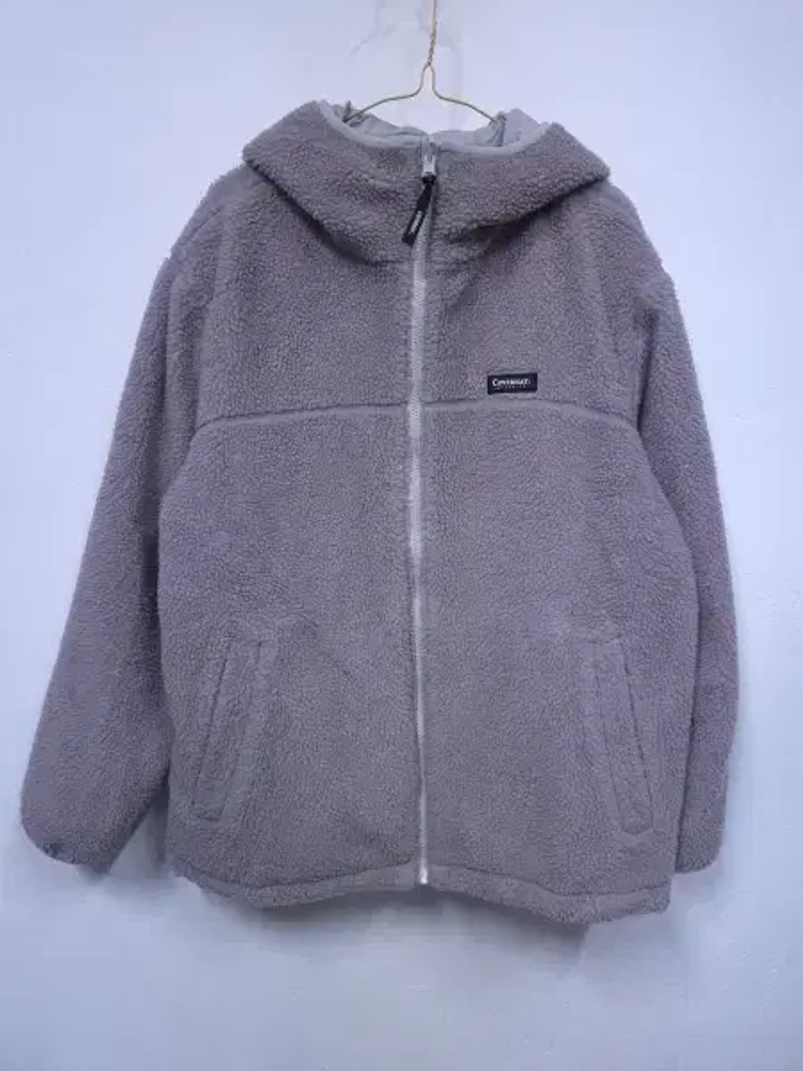 BT593 커버낫 남성100사이즈 라이트그레이 리버시블 뽀글이 후드 점퍼 상품이미지7