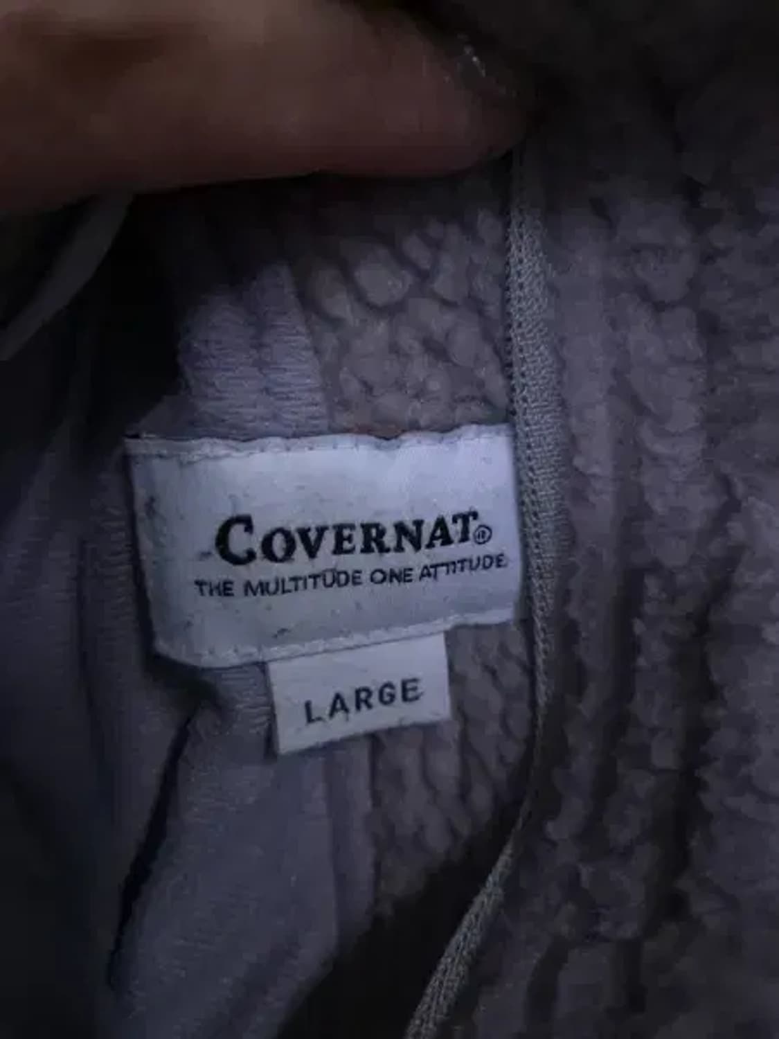 BT593 커버낫 남성100사이즈 라이트그레이 리버시블 뽀글이 후드 점퍼 상품이미지8