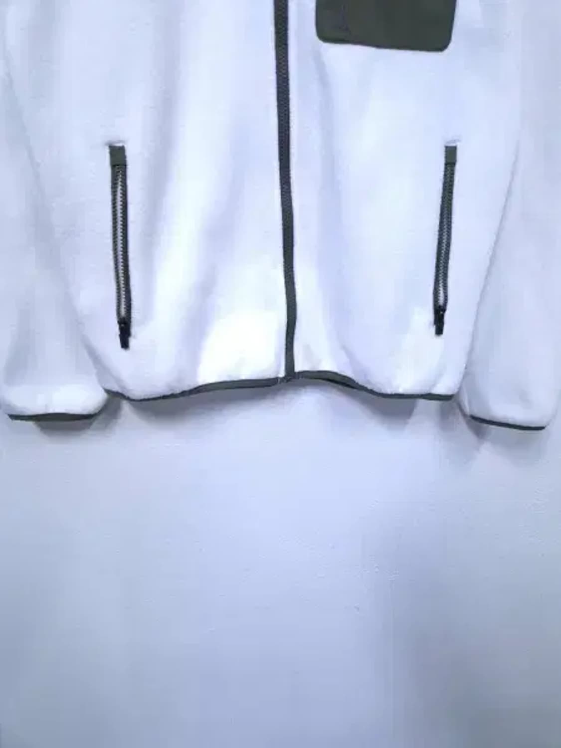 BT596 내셔널지오그래픽 남성100사이즈 화이트 후리스 집업 자켓 상품이미지4