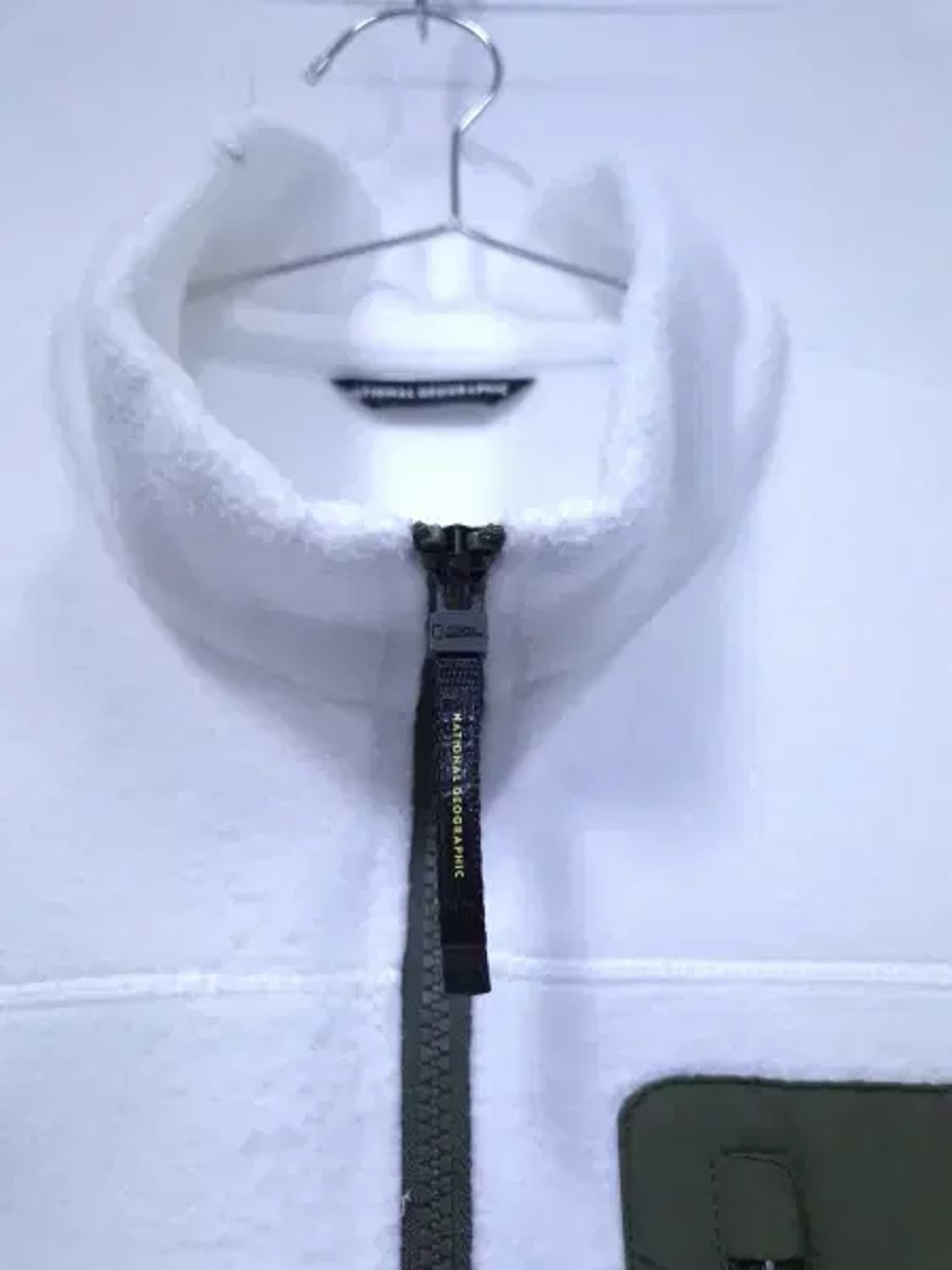 BT596 내셔널지오그래픽 남성100사이즈 화이트 후리스 집업 자켓 상품이미지5