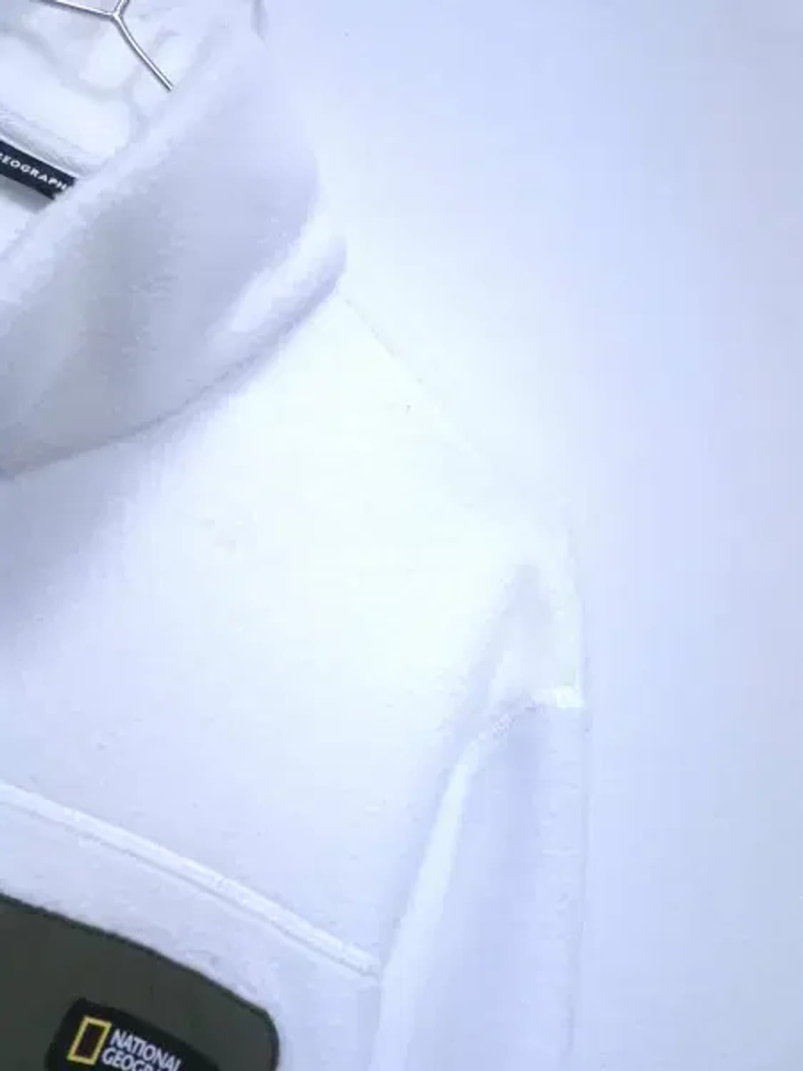 BT596 내셔널지오그래픽 남성100사이즈 화이트 후리스 집업 자켓 상품이미지6