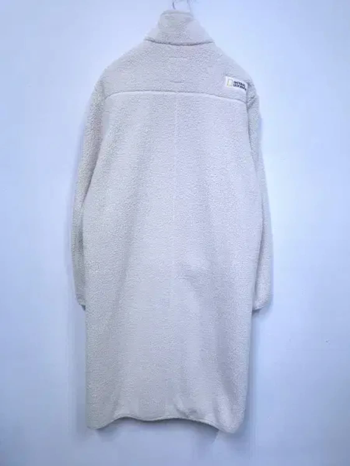 BT597 내셔널지오그래픽 아이보리 코우너스 플리스 하이넥 롱 풀집업 상품이미지4