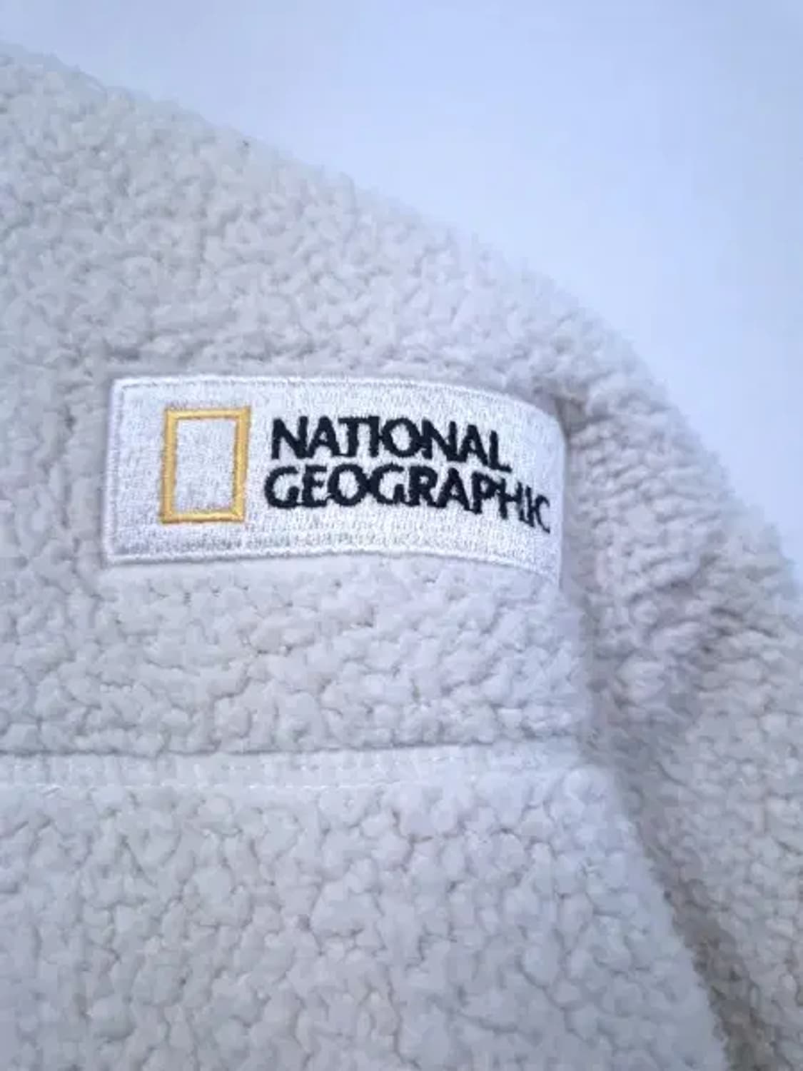 BT597 내셔널지오그래픽 아이보리 코우너스 플리스 하이넥 롱 풀집업 상품이미지5