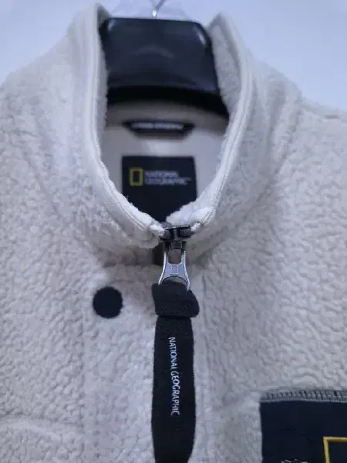 BT597 내셔널지오그래픽 아이보리 코우너스 플리스 하이넥 롱 풀집업 상품이미지7