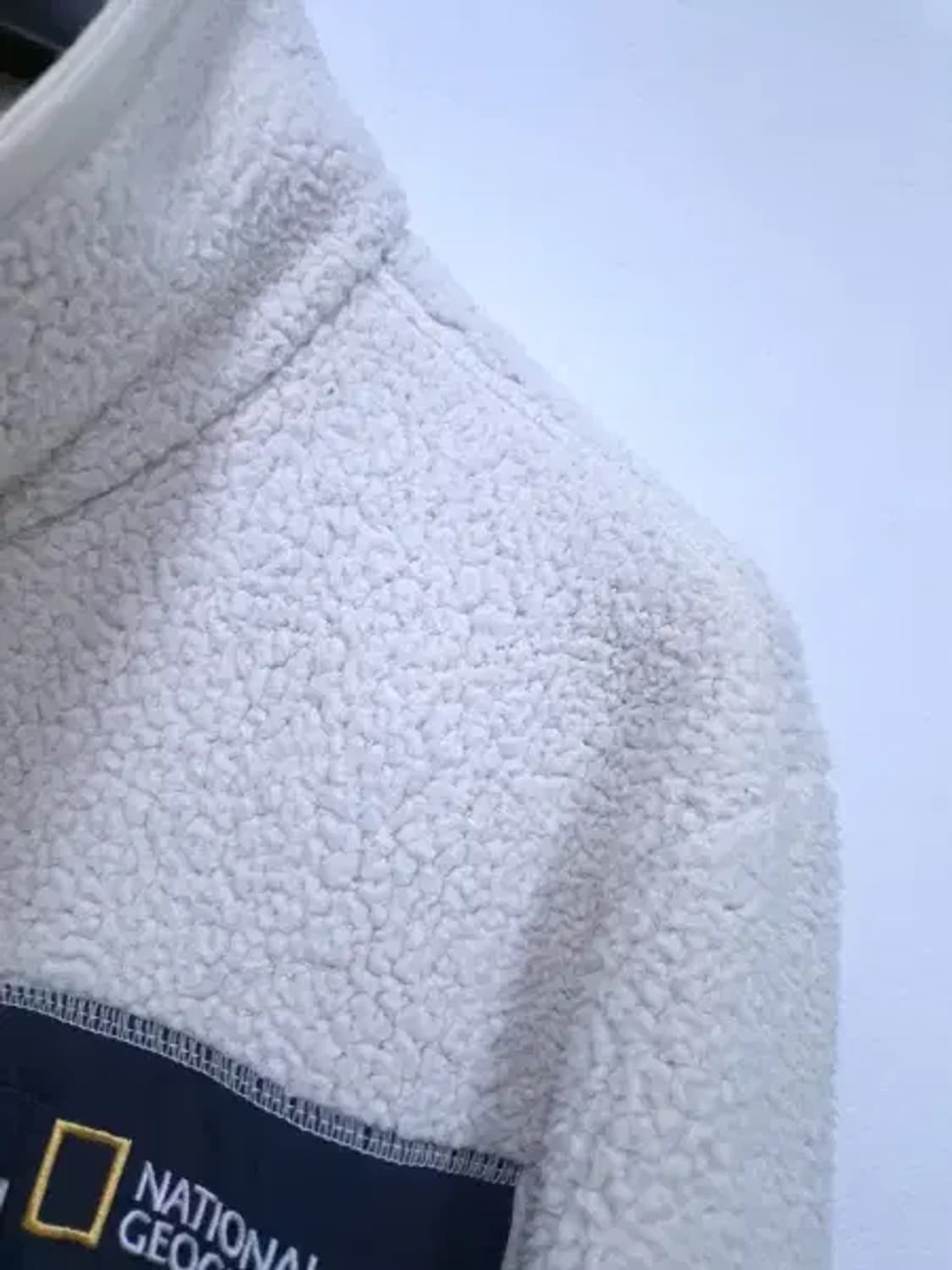 BT597 내셔널지오그래픽 아이보리 코우너스 플리스 하이넥 롱 풀집업 상품이미지8