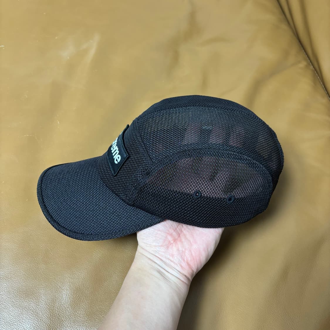 슈프림 캠프캡 모자 박스로고 23ss 메쉬 코듀라 블랙 상품이미지5