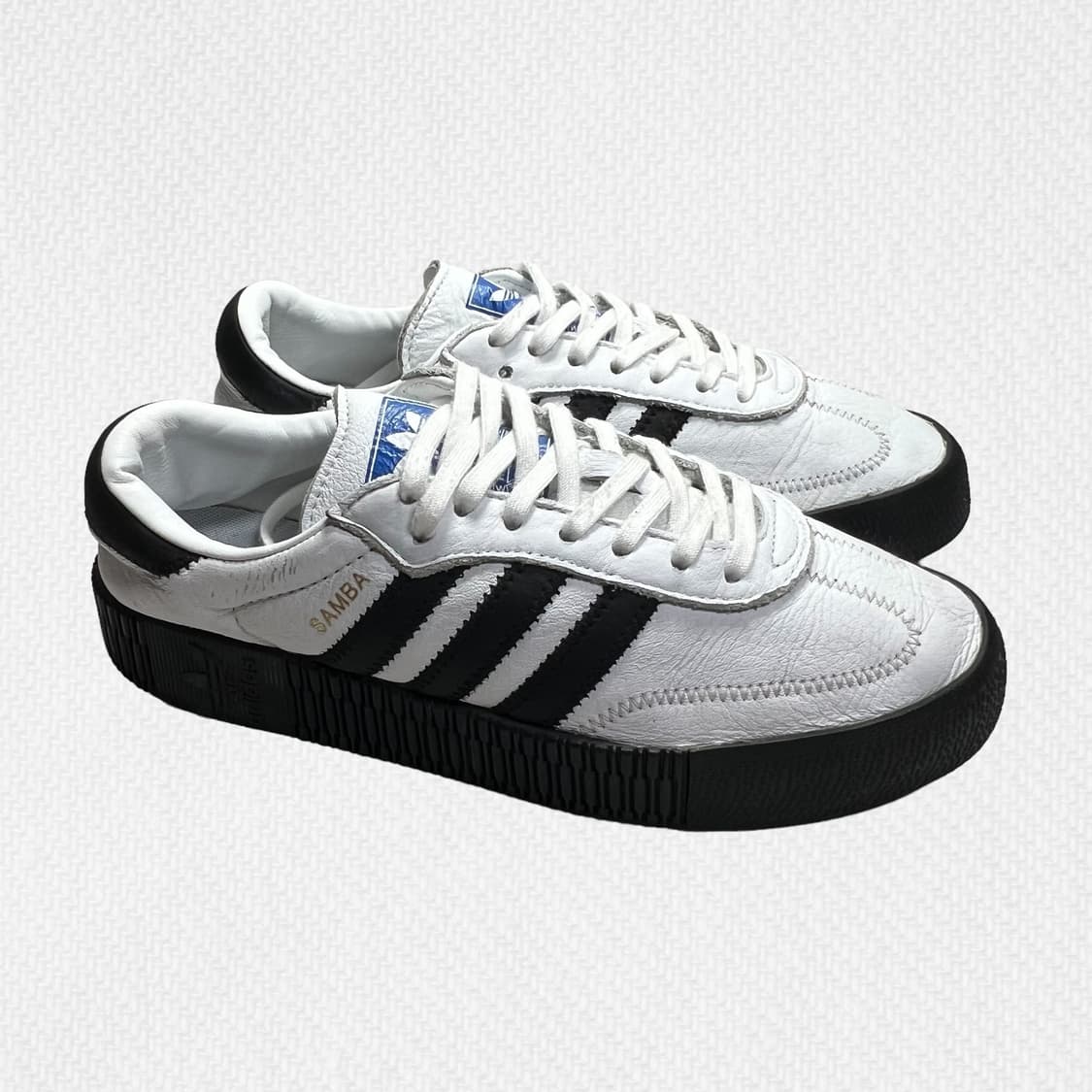 250 (W) 아디다스 삼바로즈 화이트 블랙 검 상품이미지6