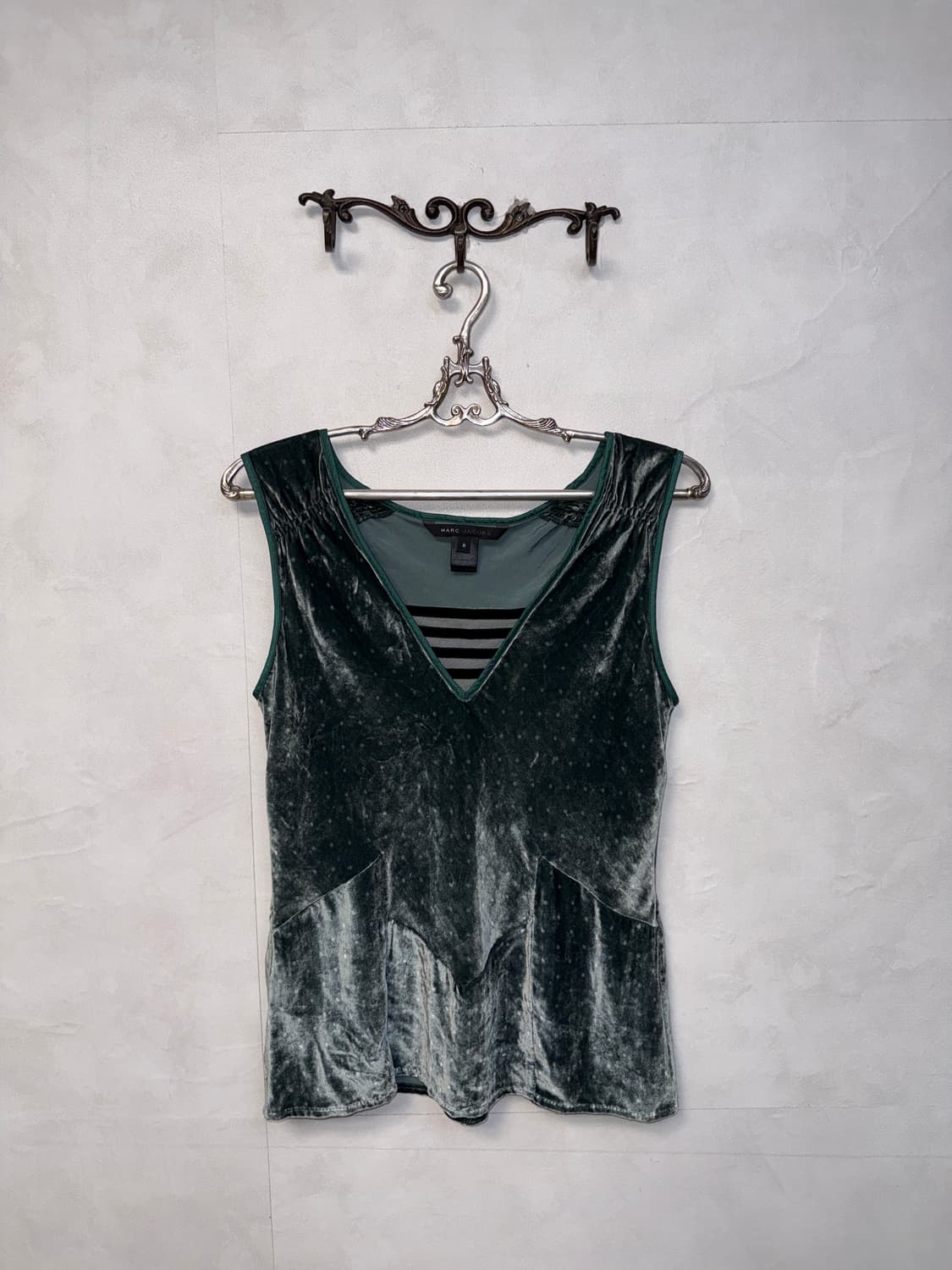 Marc Jacobs green velvet silk dot setup 상품이미지6