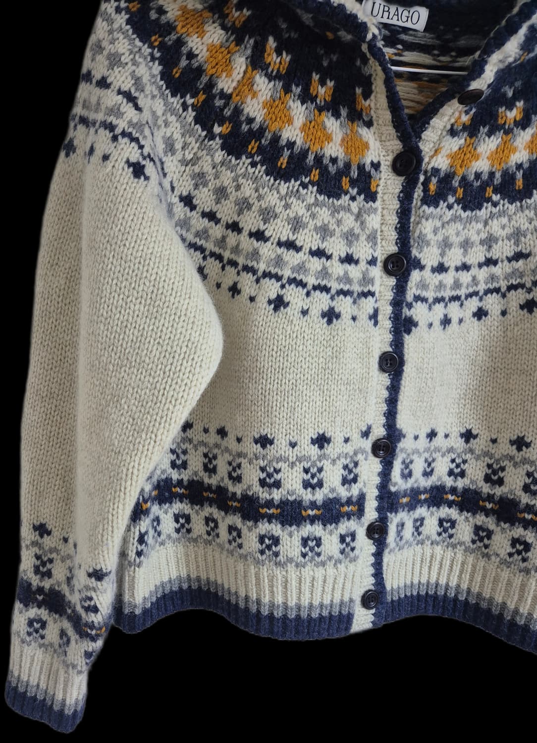 유라고 자카드 후드 가디건 (아이보리) 상품이미지4