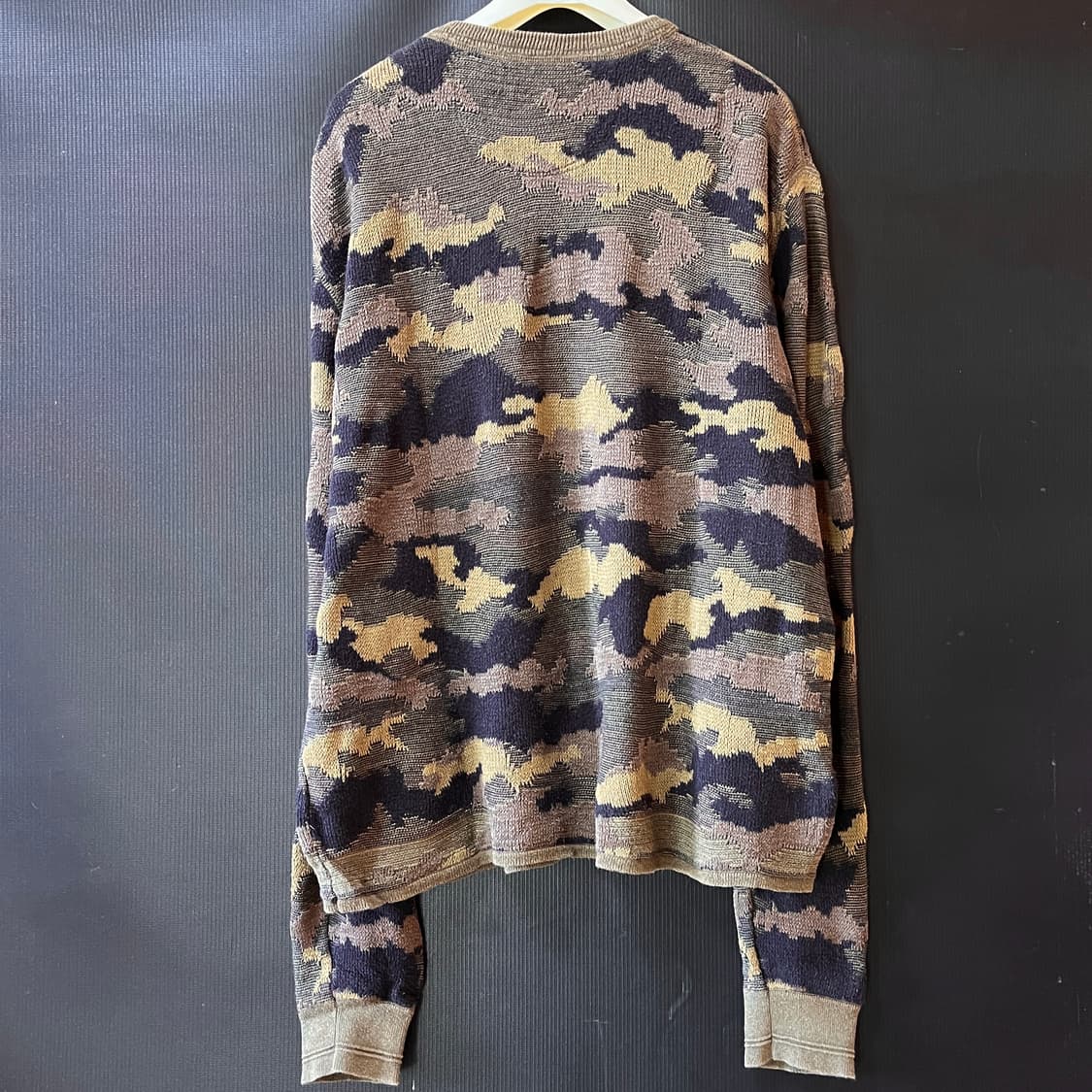 아카이브 폴로 랄프로렌 멀티 스트럭쳐 자카드 코튼/실크 카모 헨리넥 상품이미지8