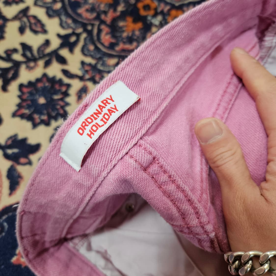 오디너리홀리데이 핑크 데님 팬츠  상품이미지6