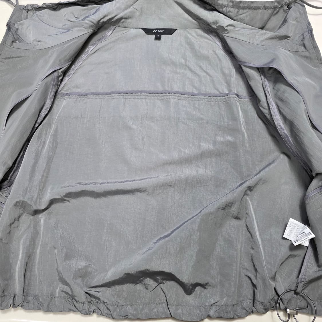 1839 [온앤온] 배색 크롭 점퍼 1 상품이미지6