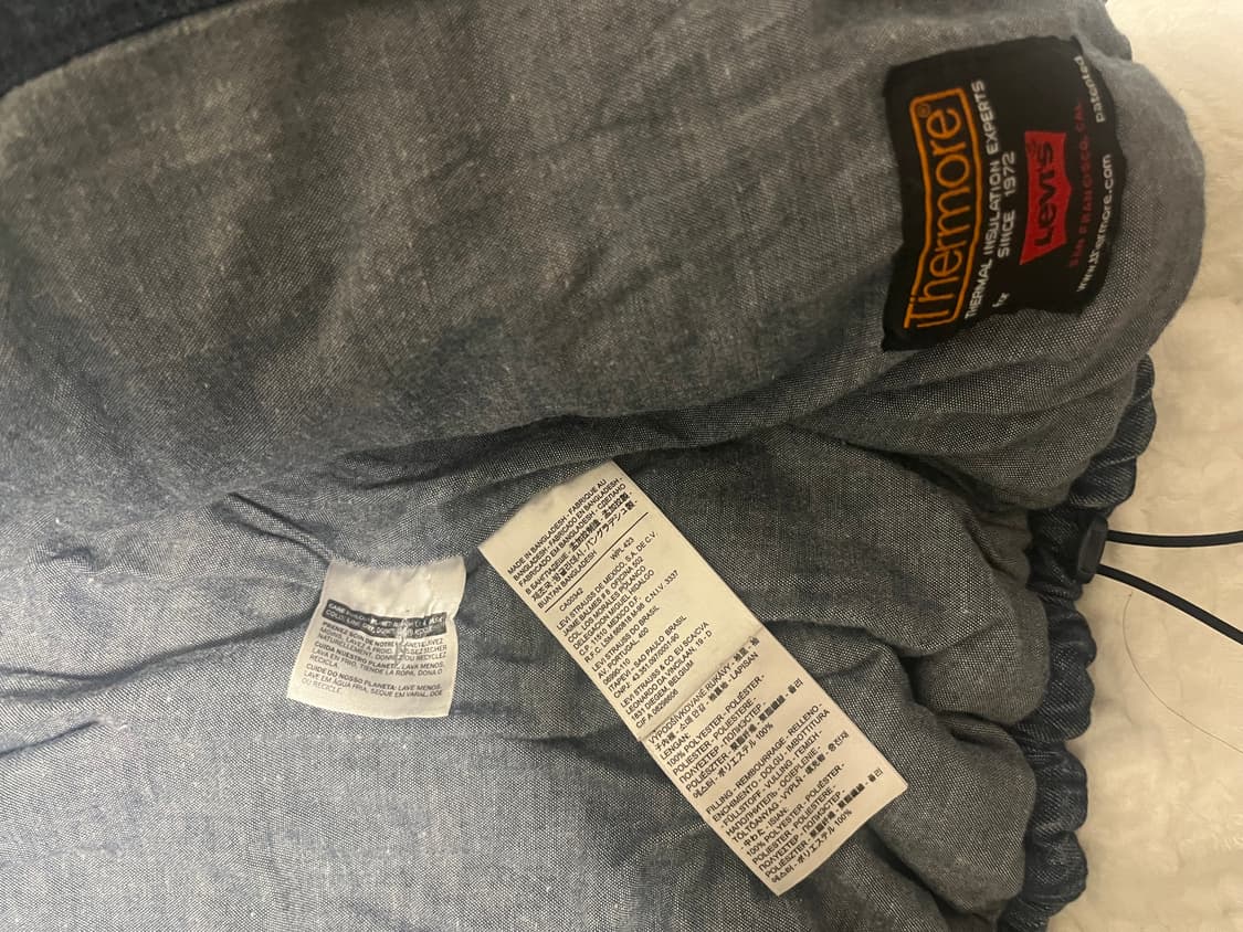 리바이스 인디고 데님 패딩 푸퍼 상품이미지4