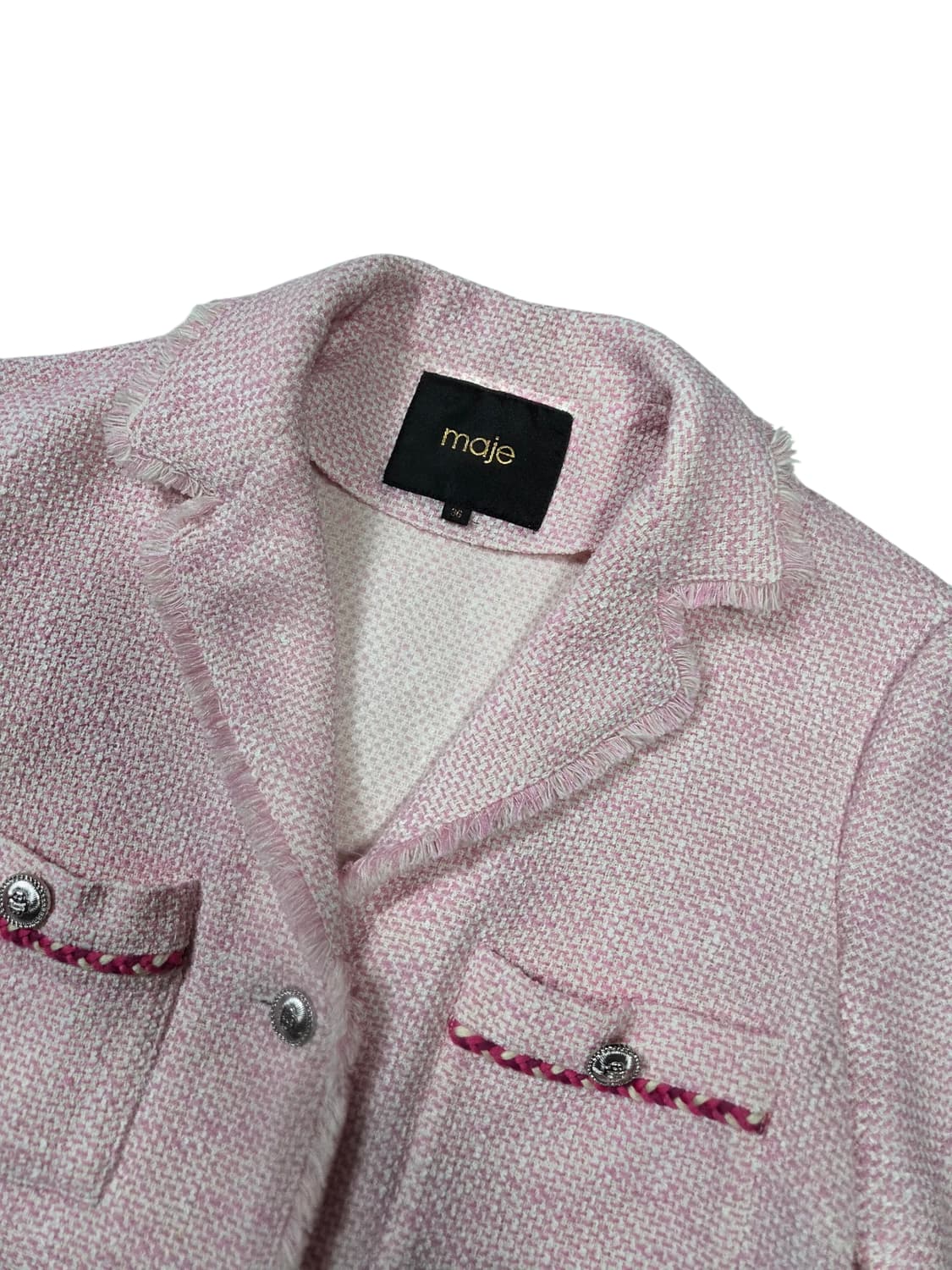 Maje 마쥬 린넨혼방 반팔 트위드 자켓 36 상품이미지1