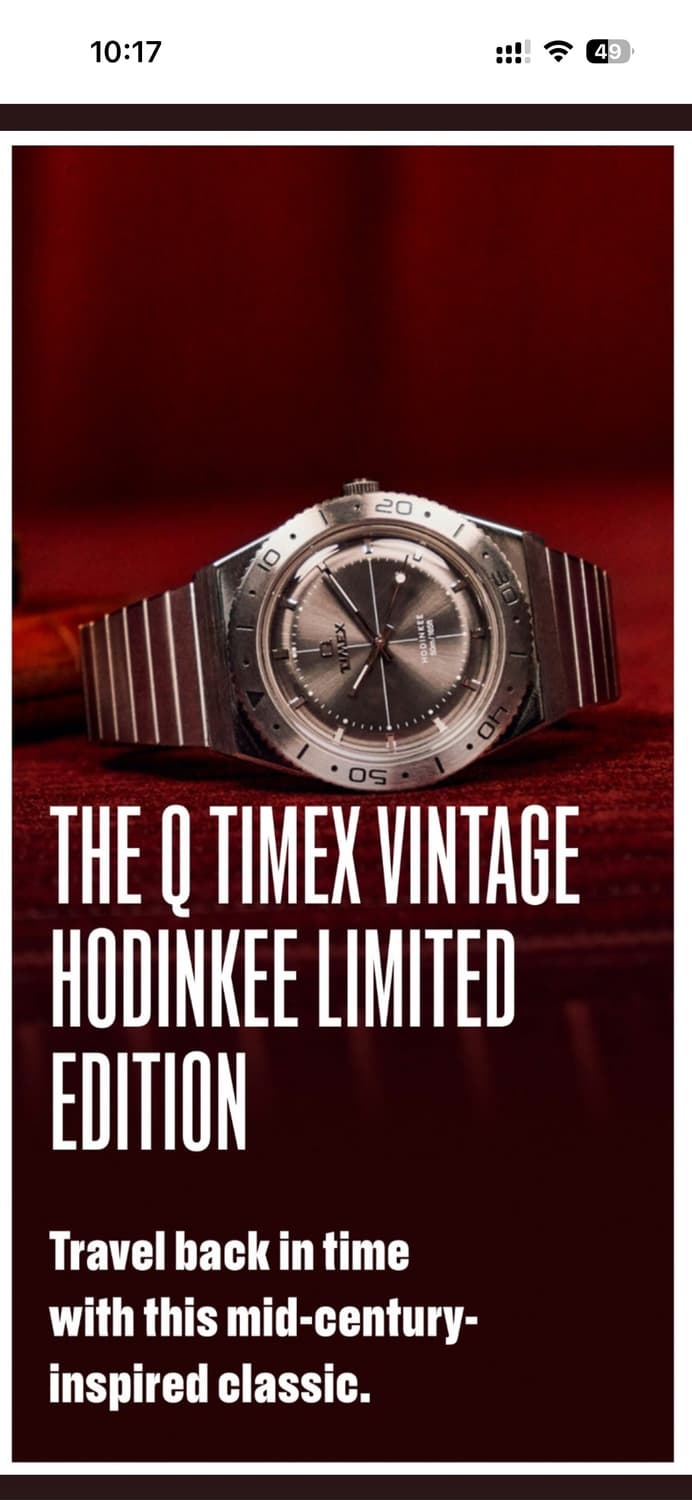 타이맥스 Q Hodinkee 빈티지 한정판 시계 상품이미지1