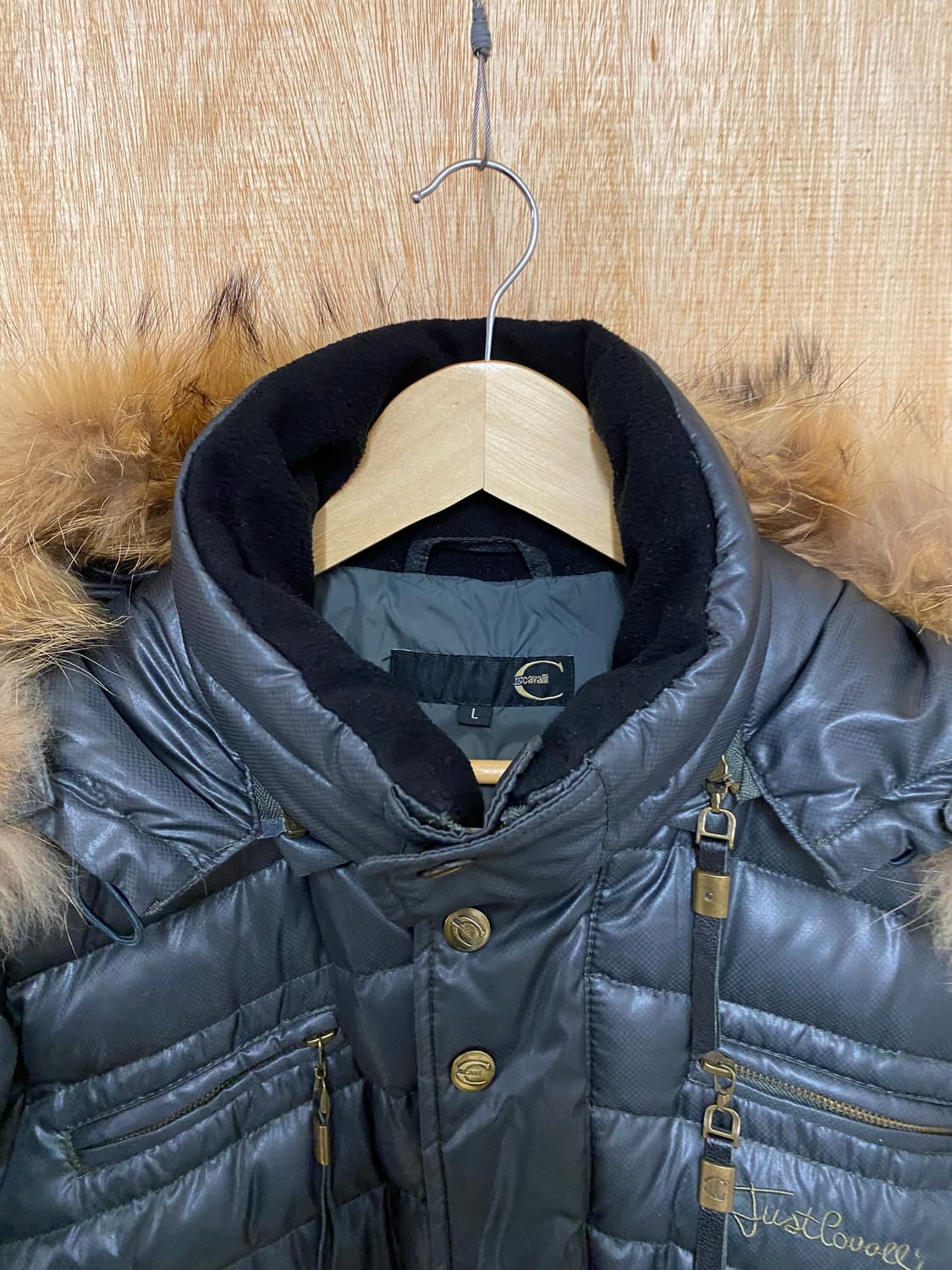 JUST CAVALLI y2k down parka 울프죠 다운 패딩 파카 상품이미지5