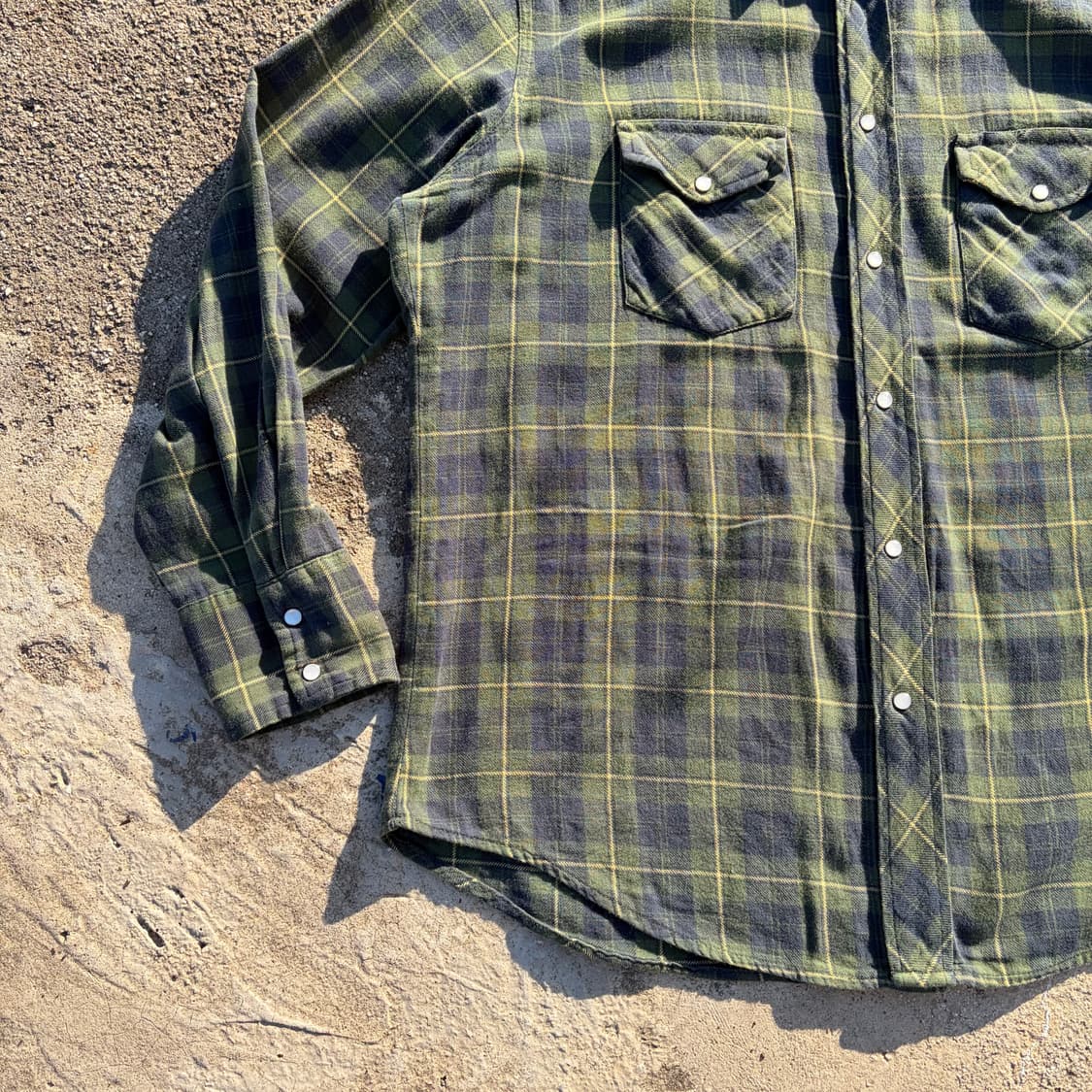 90s USA 랭글러 빈티지 웨스턴 체크 셔츠 L 상품이미지3